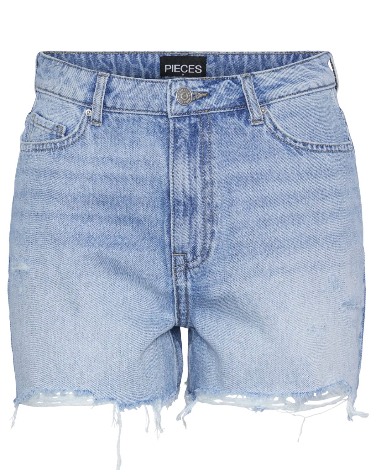 pieces Jeansshorts Lässige High-Waist-Shorts im zeitlosen Denim-Look günstig online kaufen