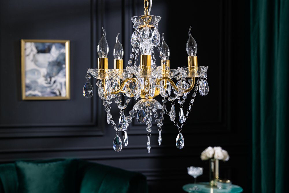 riess-ambiente Kronleuchter DIAMONDS S 40cm gold, ohne Leuchtmittel, Wohnzimmer · Acryl · Schlafzimmer · Barock Design