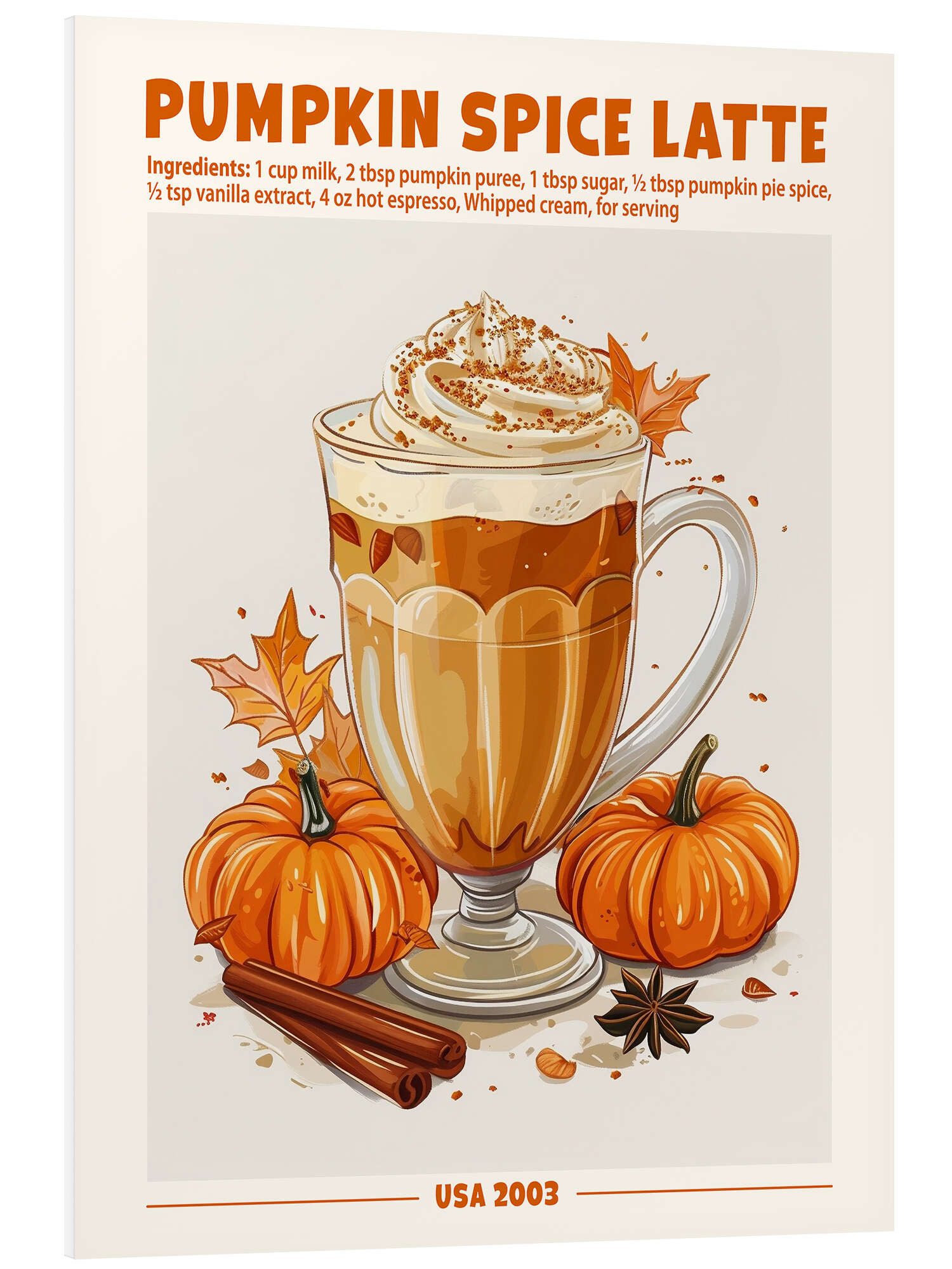Posterlounge Poster TAlex, Pumpkin Spice Latte, günstig online kaufen
