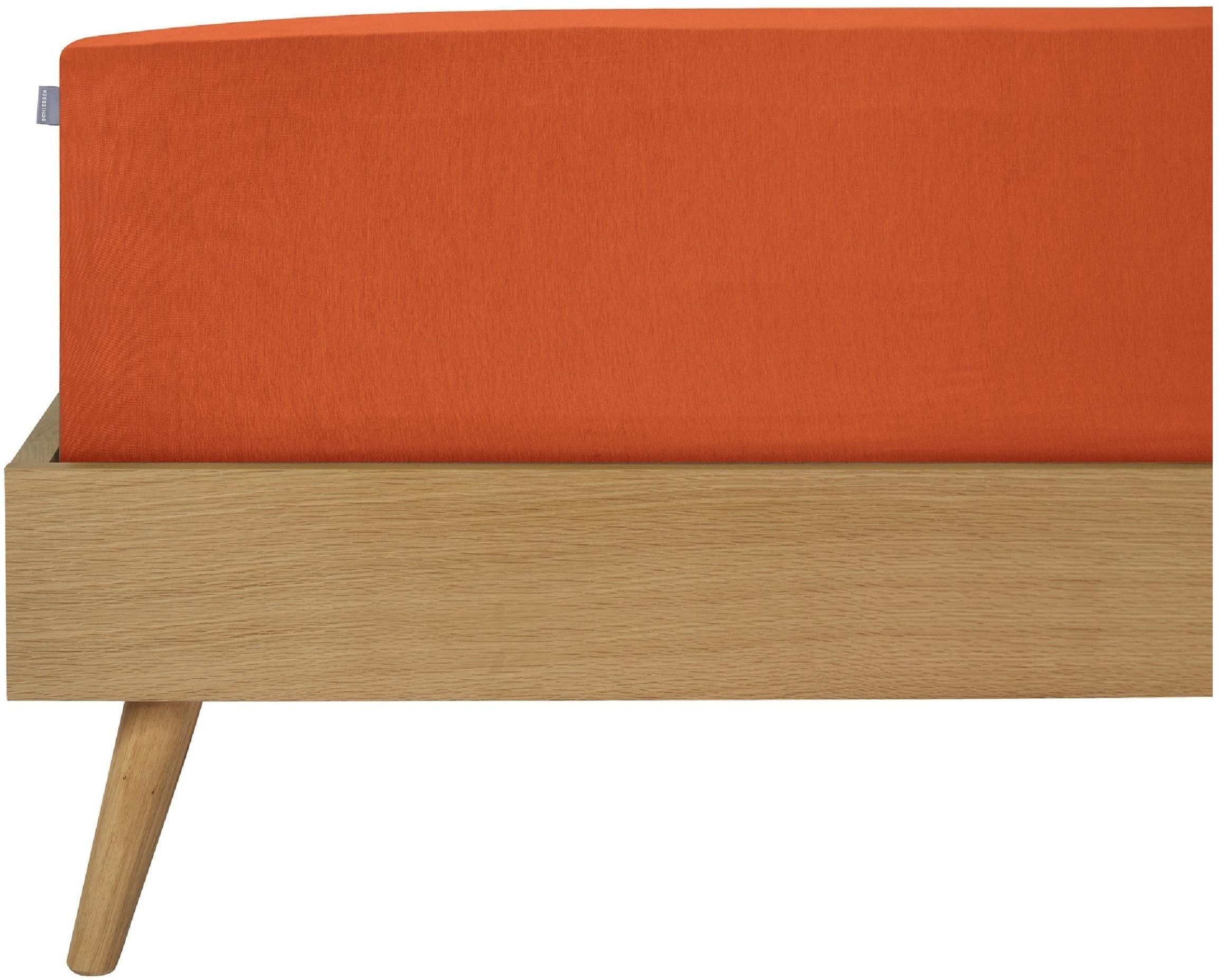 Schiesser Spannbettlaken Jessi aus 100% Baumwolle, Jersey, Gummizug: rundum, (1 Stück), für Matratzen bis zu 22 cm Höhe, OEKO-TEX® MADE IN GREEN