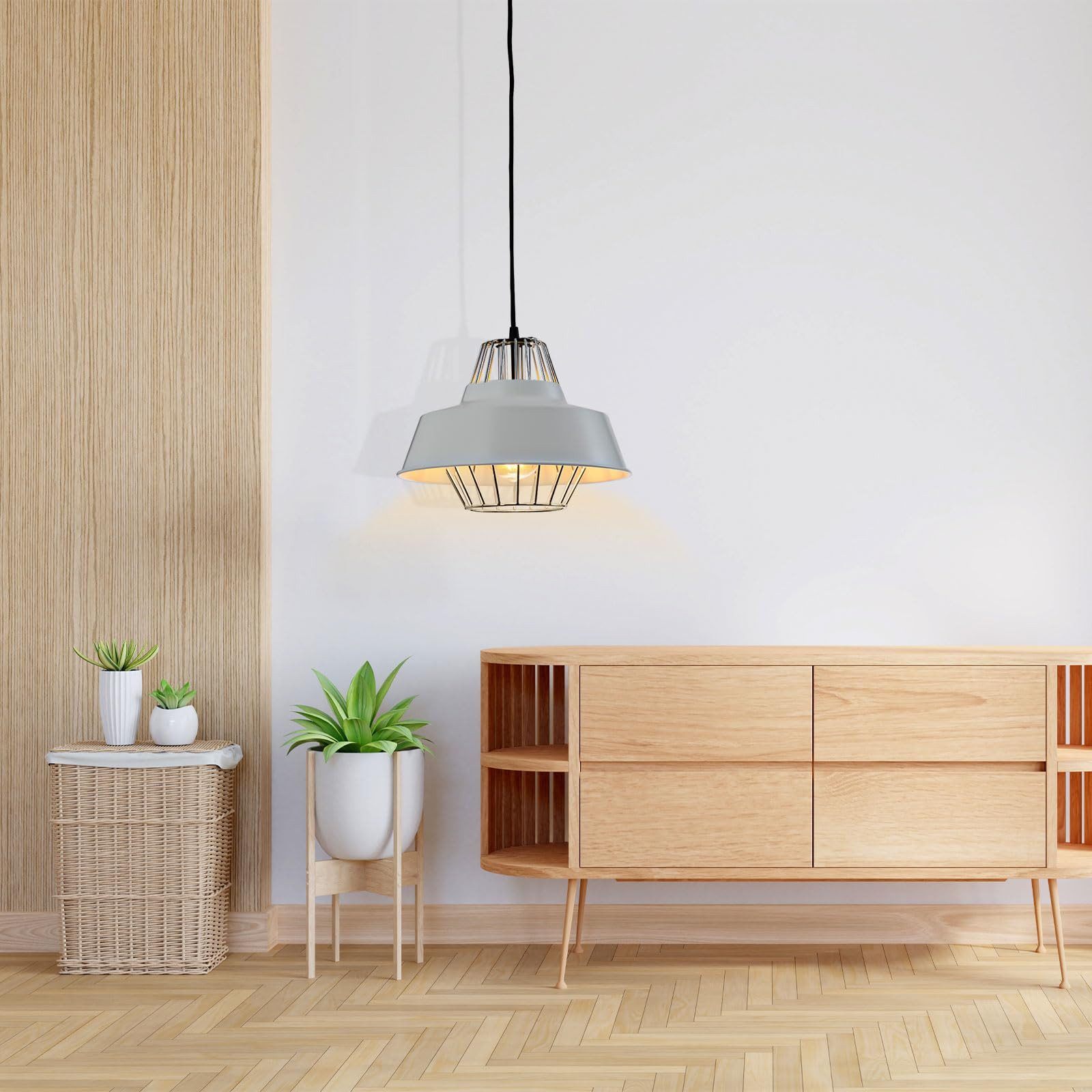 LQWELL Pendelleuchte Modern Hängeleuchte E27 Skandinavisch LED Pendelleuchteenlampe, keine Glühbirnen, Mattschwarz Minimalistische Industrie Pendellampe Hängelampe, Wohnraumbeleuchtung, für Küche, Wohnzimmer, Schlafzimmer, Esszimmer, Café