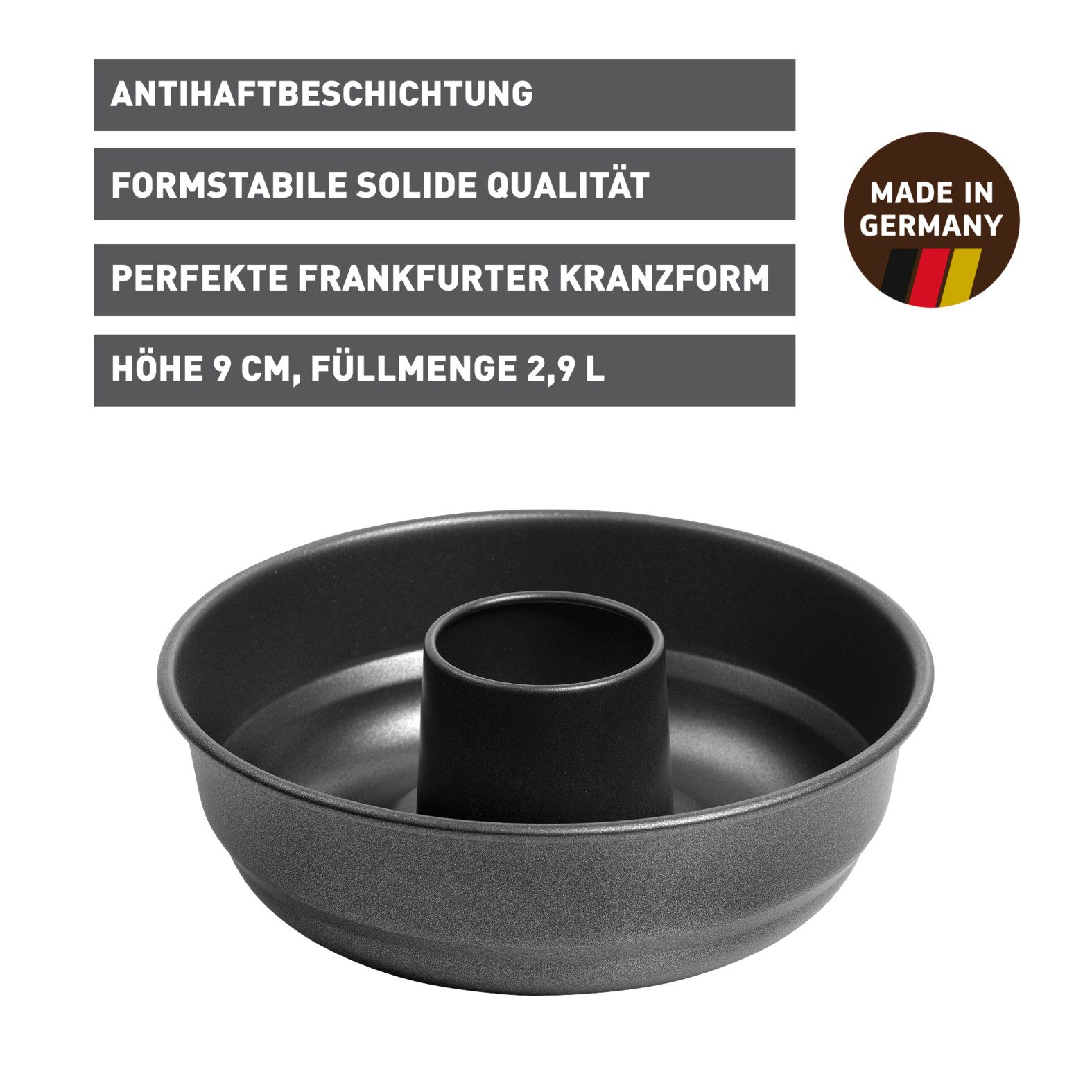 Kaiser Backformen Backform Classic, Frankfurter Kranzform, Made in Germany