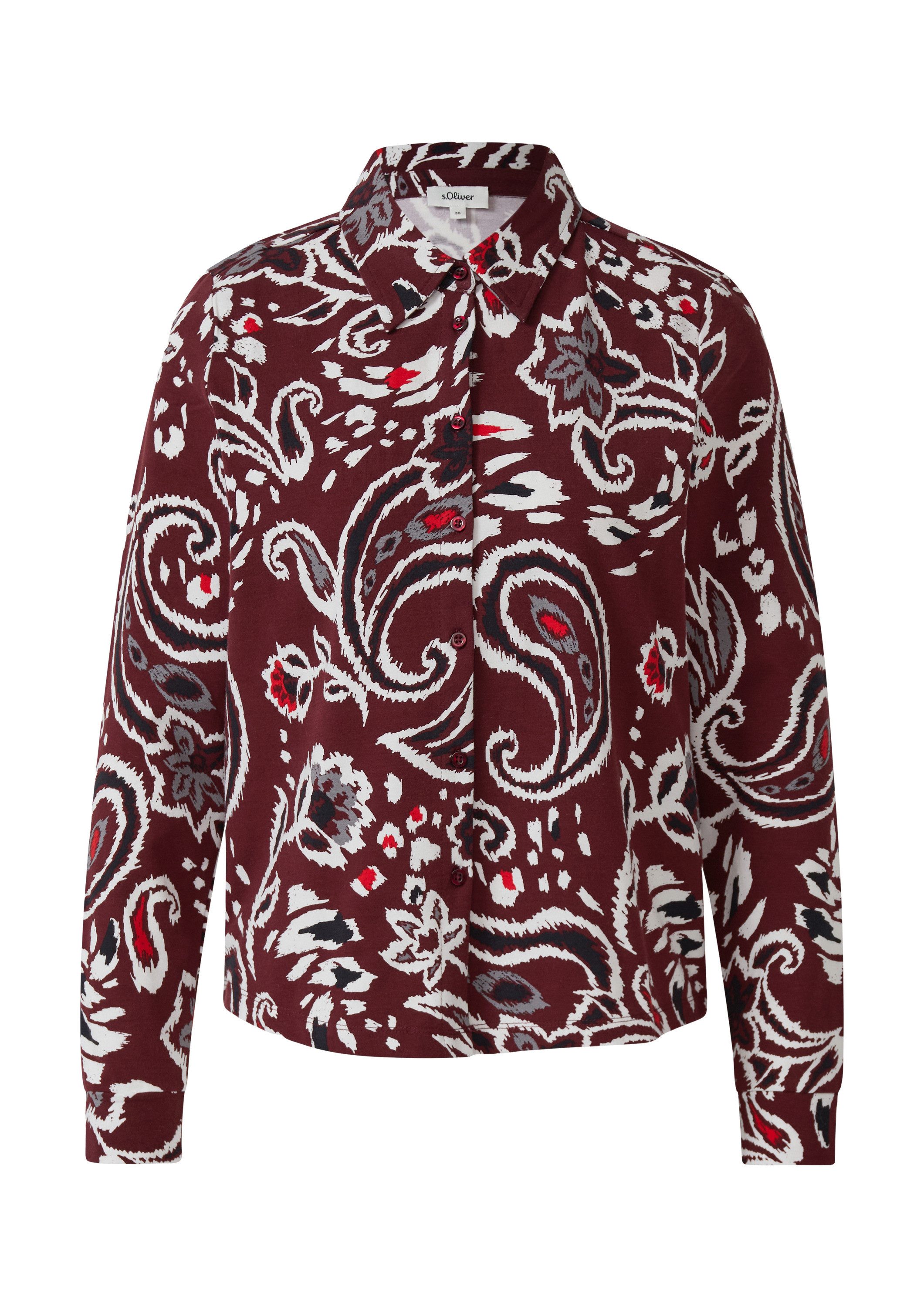 s.Oliver Langarmbluse T-Shirt Hemdbluse aus Jersey günstig online kaufen