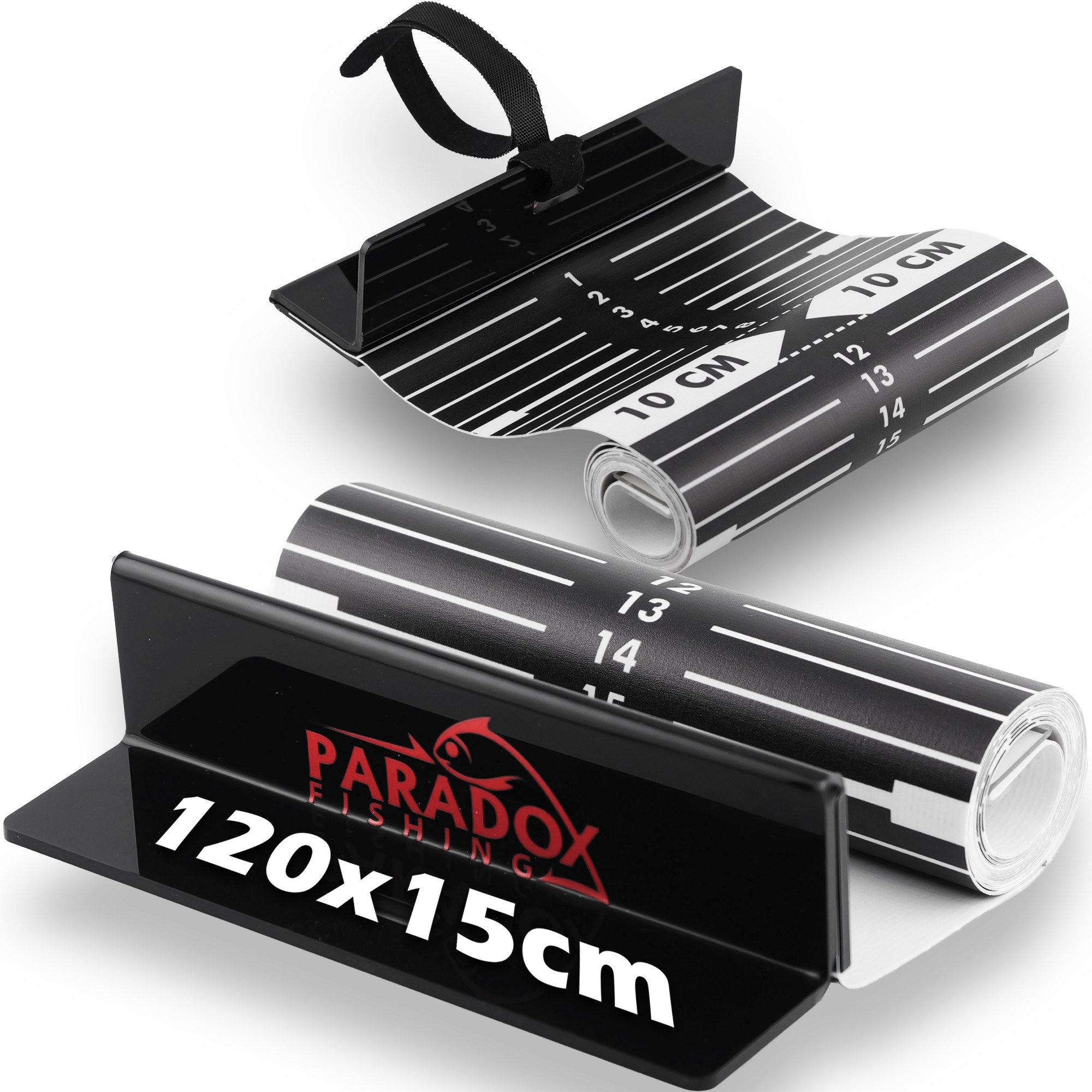 Paradox Fishing Maßband Raubfisch Maßband 120*15cm, wasserabweisend, kompakt, extra breit