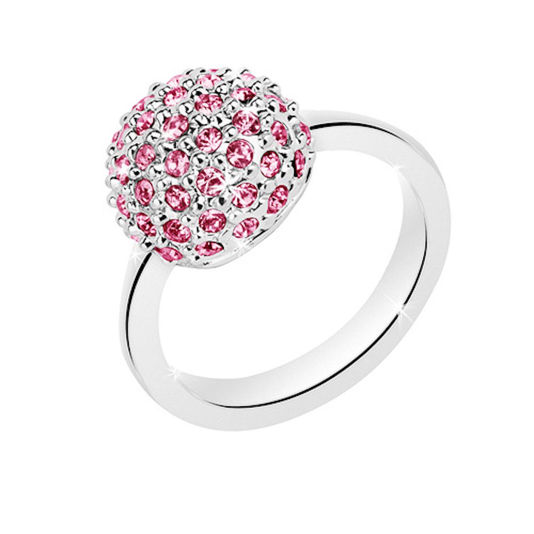 Taffstyle Fingerring Damen Designer Schmuck Ring Multi Kristall Kugel Pink günstig online kaufen