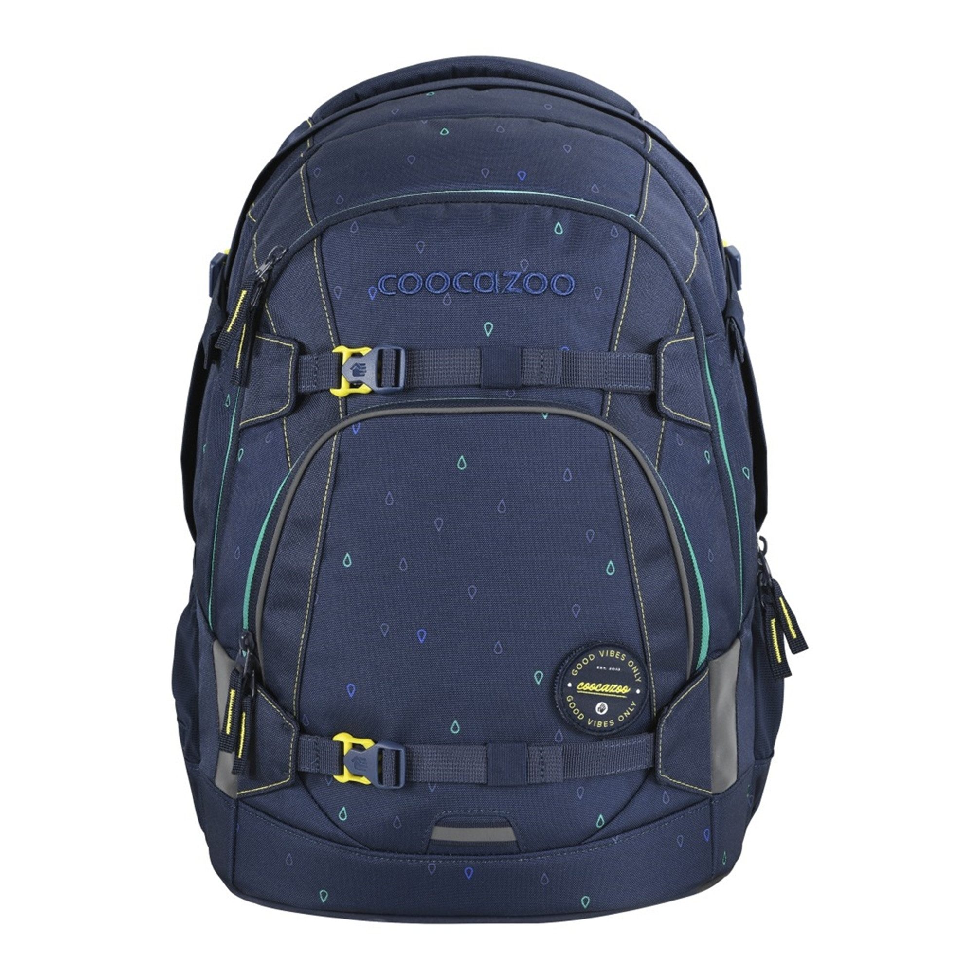 coocazoo Schulranzen Schulrucksack-Set „Happy Raindrops“, 3-teilig (3-tlg)