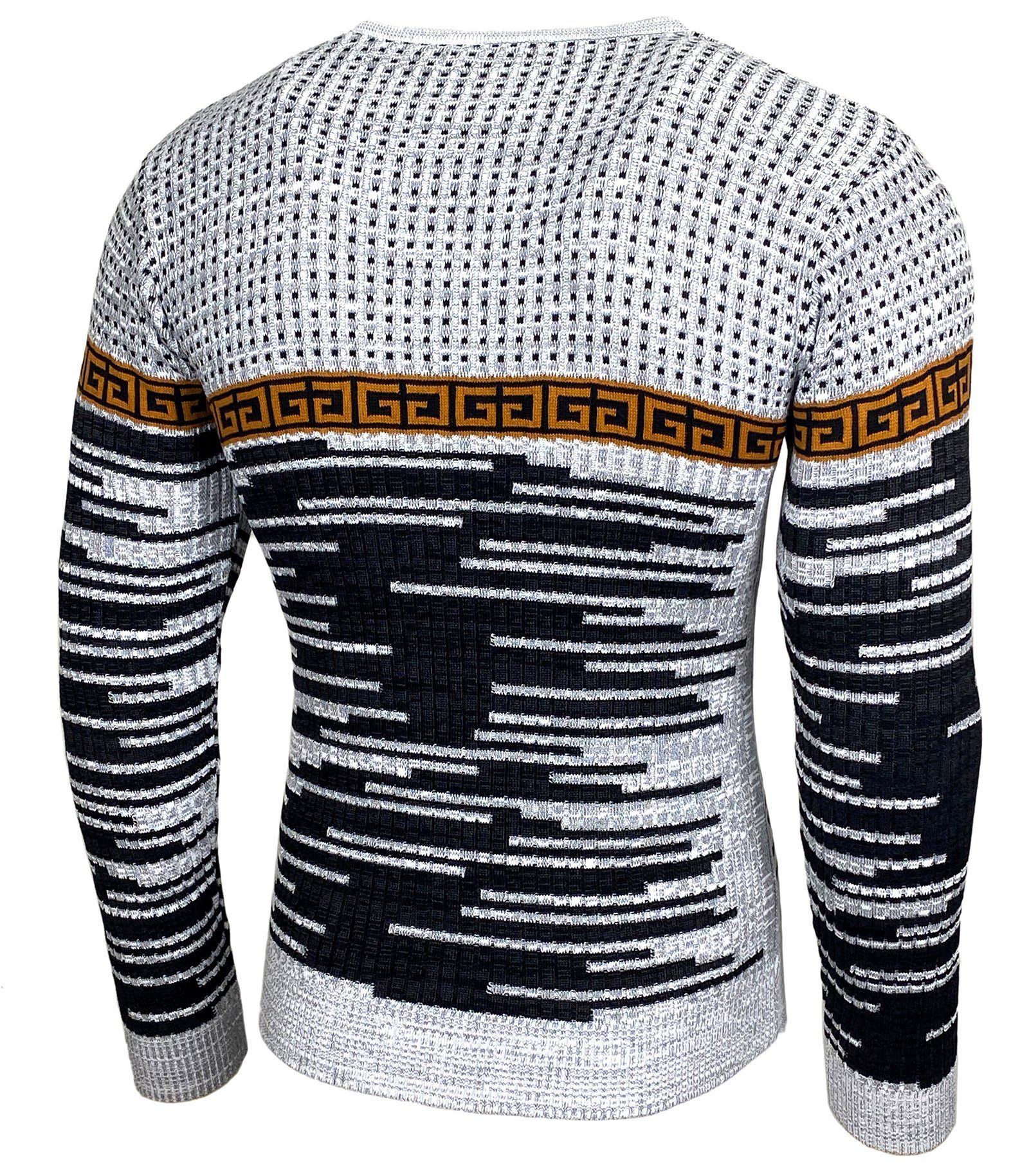 Baxboy Strickpullover BAXBOY Herren stylischer Rundhals Strick-Pullover B-52156
