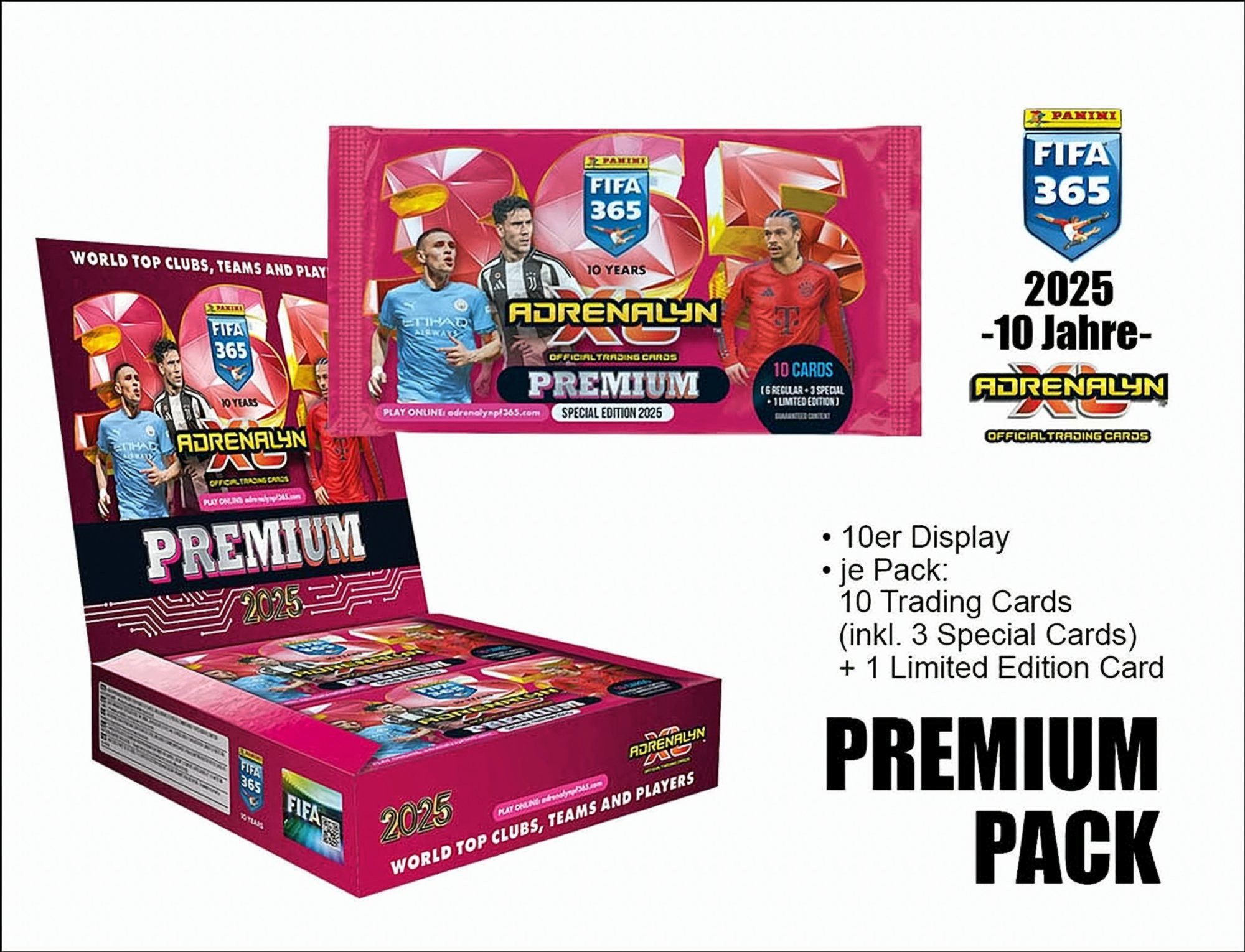 Sammelkarte 2025 FIFA 365 Adrenalyn XL TC Premium Booster Display