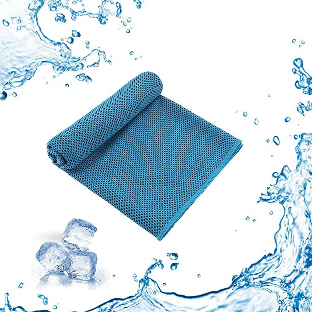 Für Sofortige Kühlung Eistuch Mikrofasertuch Yuejiancaos 1 STÜCKE Kühltuch Kaltes Handtuch Eisiges Sofortiges Entlasten Schnelltrocknendes Sporttuch 30x100cm Blue 
