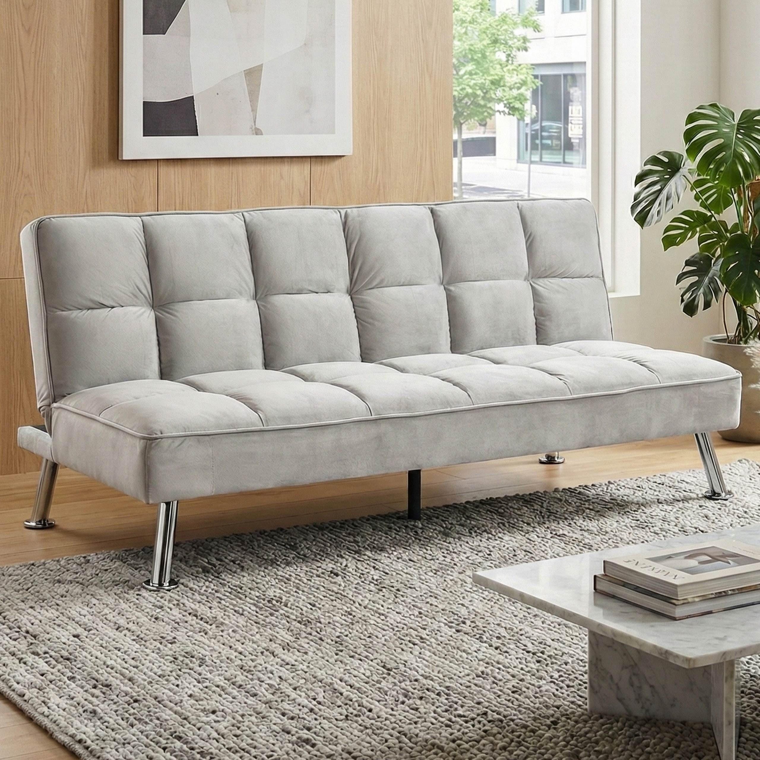 MCW Sofa MCW-K21, Mit Schlaffunktion, verstellbare Rückenlehne, Nosagfederung