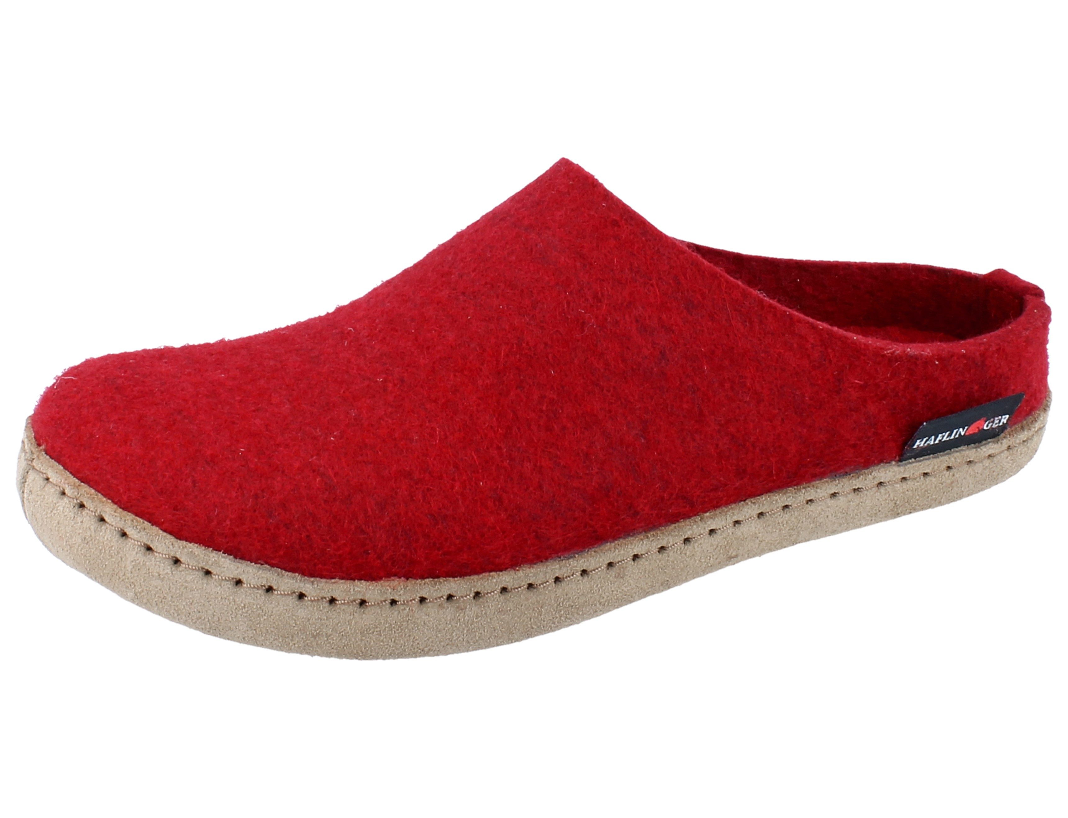 HAFLINGER Emil´s Toffel Damen Hausschuhe rubin/Wollfilz - Größe: 41 Clog