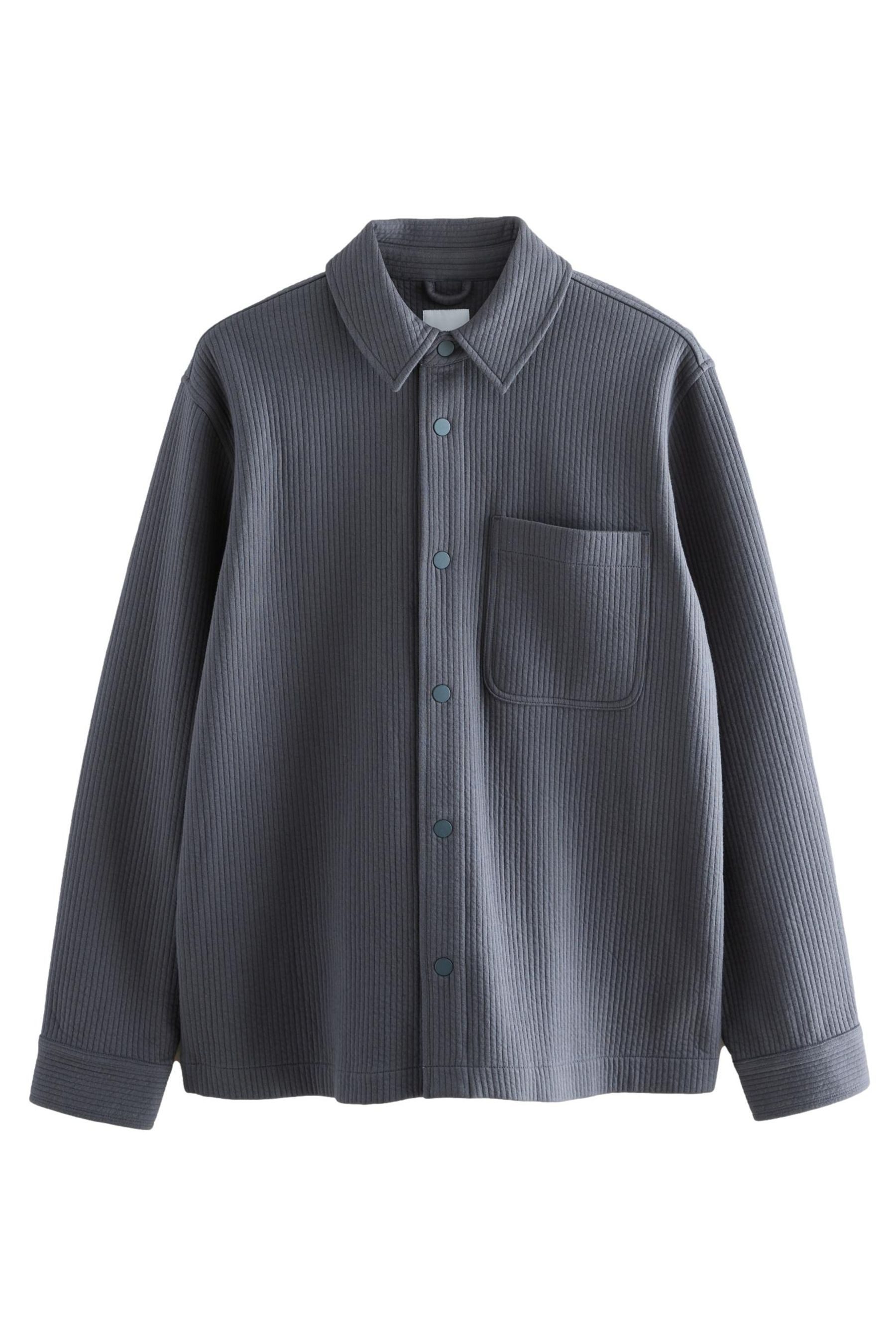 Next Hemdjacke Hemdjacke mit Druckknöpfen und linearer Struktur (1-St)