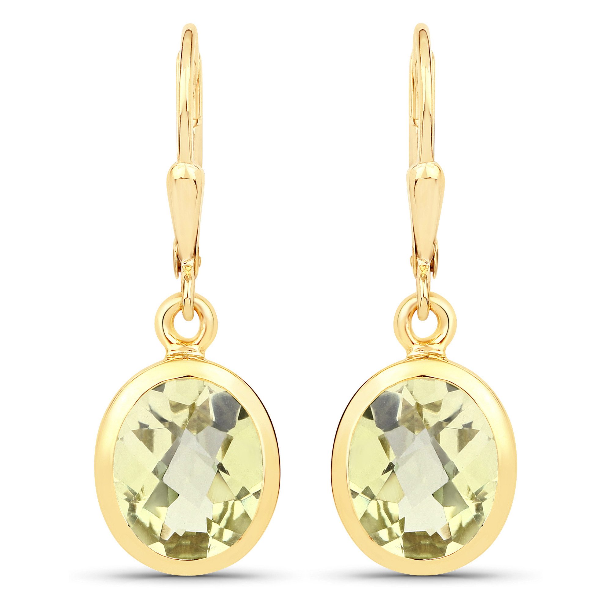 Vira Jewels Paar Ohrhänger 925-Sterling Silber vergoldet Glänzend Lemon Qua günstig online kaufen