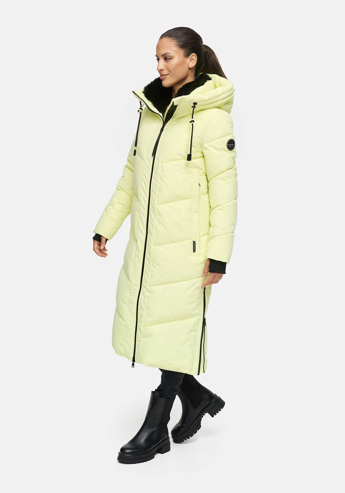 Marikoo Winterjacke Nadaree XVI Stepp Mantel mit großer Kapuze