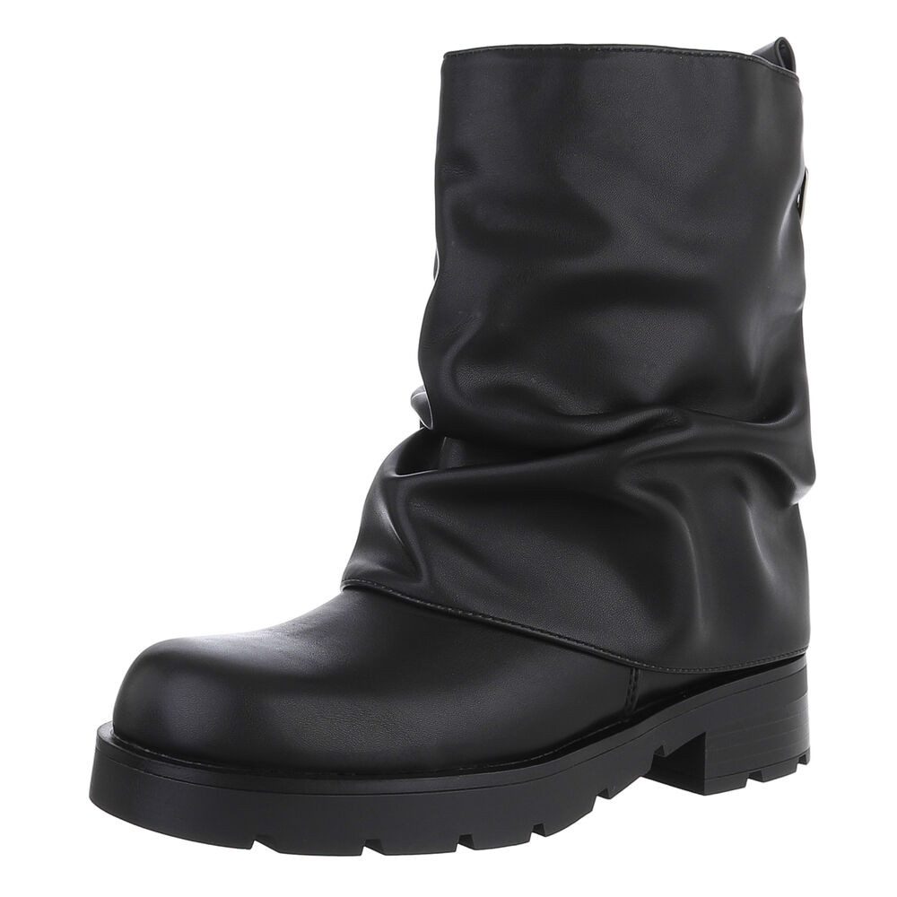 Ital-Design Modische Stiefel mit gerafftem Design für Damen Stiefelette (90 günstig online kaufen