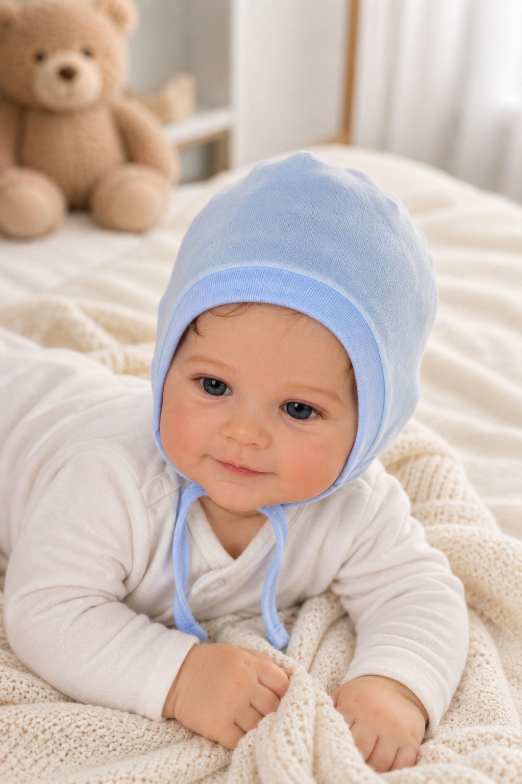Erstlingsmütze Baby Mützchen Mütze Haube für Neugeborene neutral