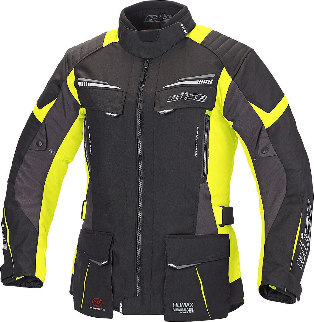 Motorradjacke Büse LAGO PRO Textiljacke schwarz / gelb Damen