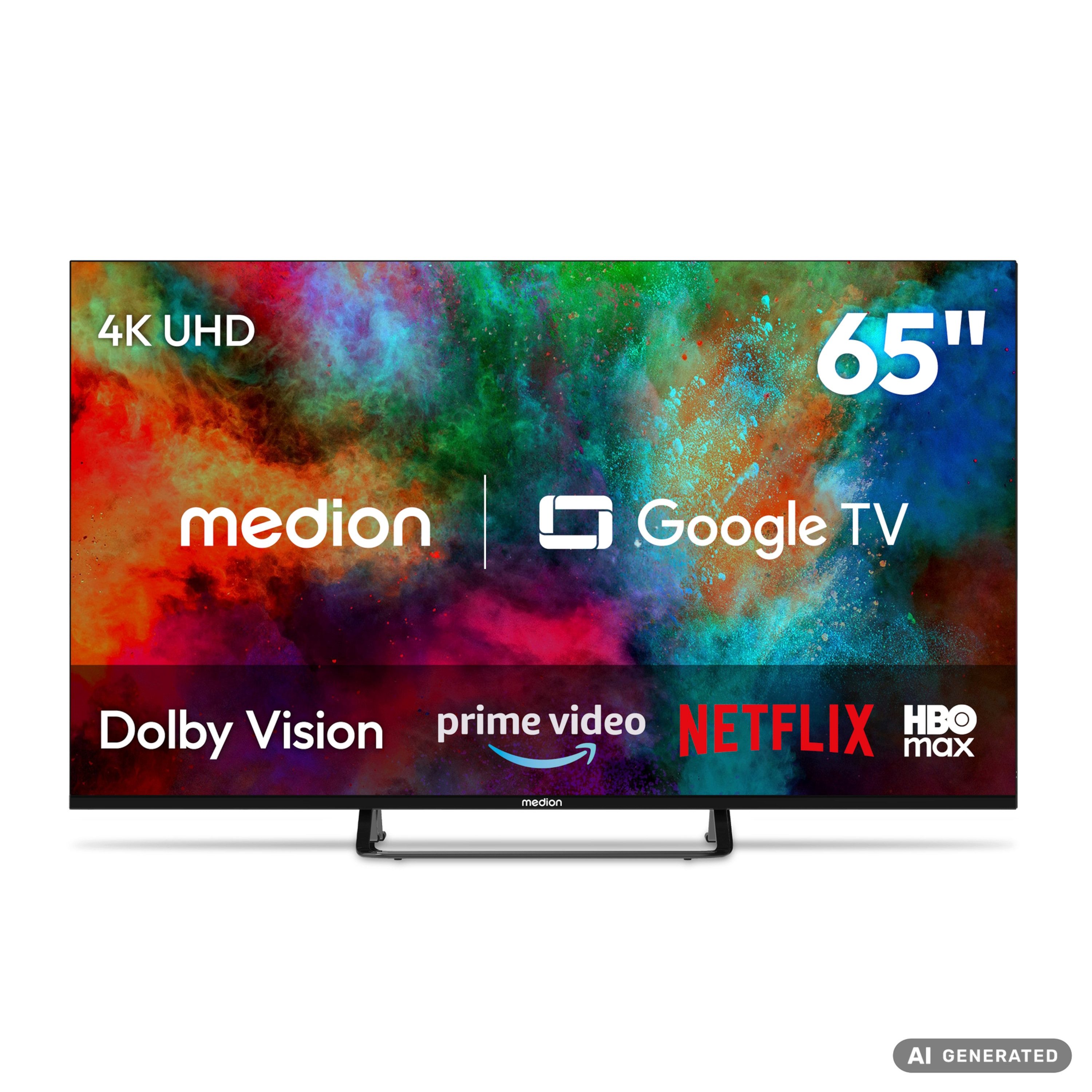 Medion® MD865401 LCD-LED Fernseher (163.9 cm/65 Zoll, 4K Ultra HD, 60Hz, X8652602)