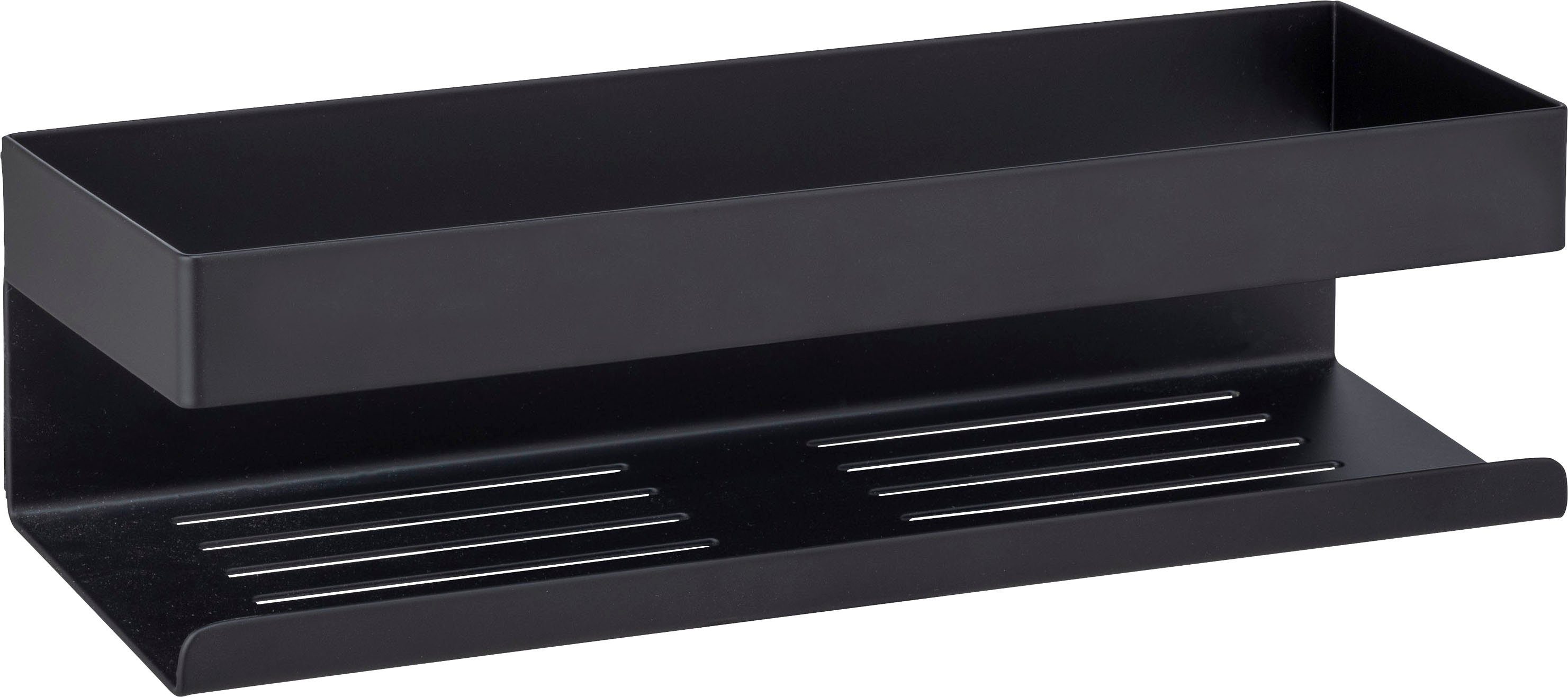 WENKO Badregal Turbo-Loc® Genova, Wandregal aus hochwertigem Edelstahl, Befestigen ohne Bohren