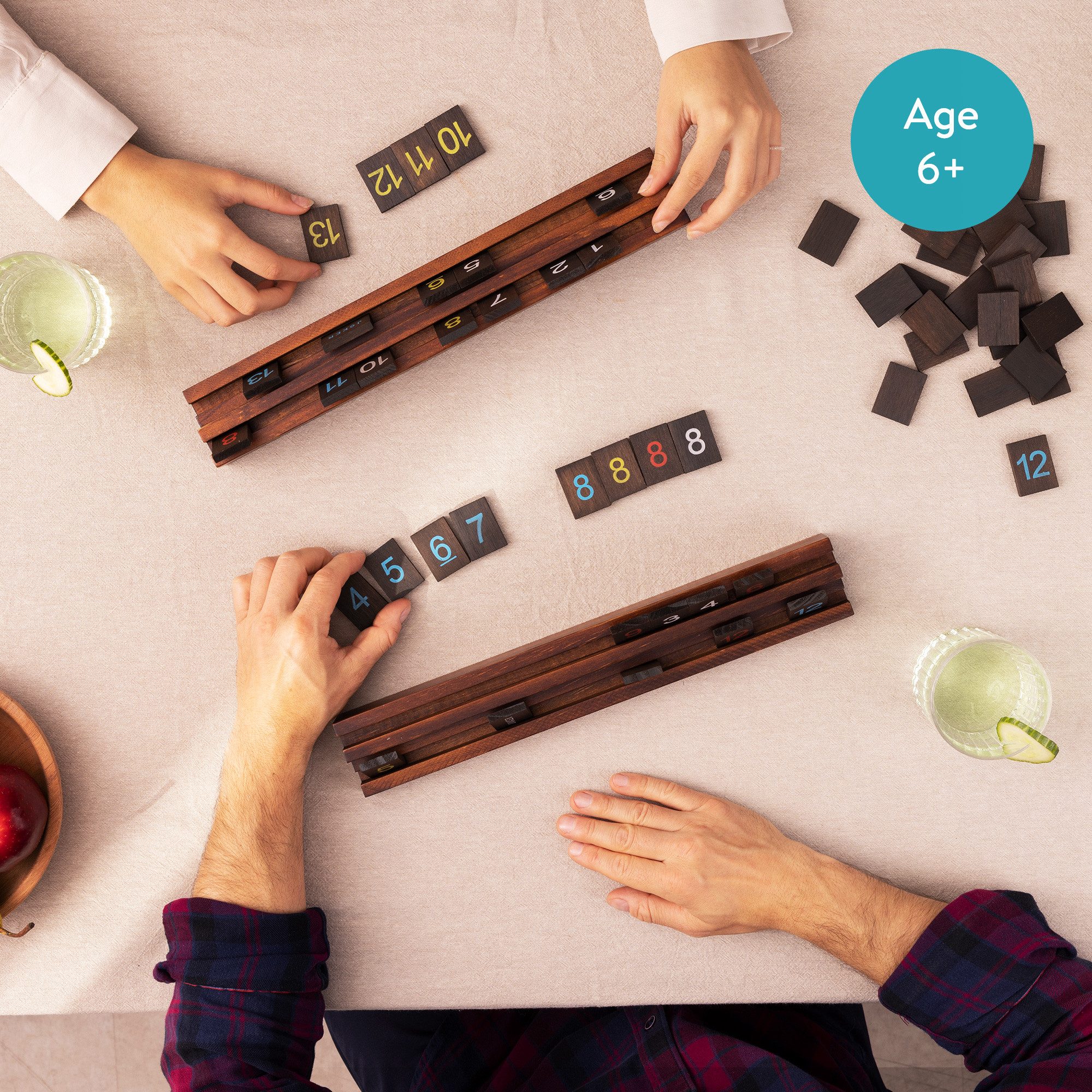 Navaris Spieler Rummy Spiel aus Holz günstig online kaufen