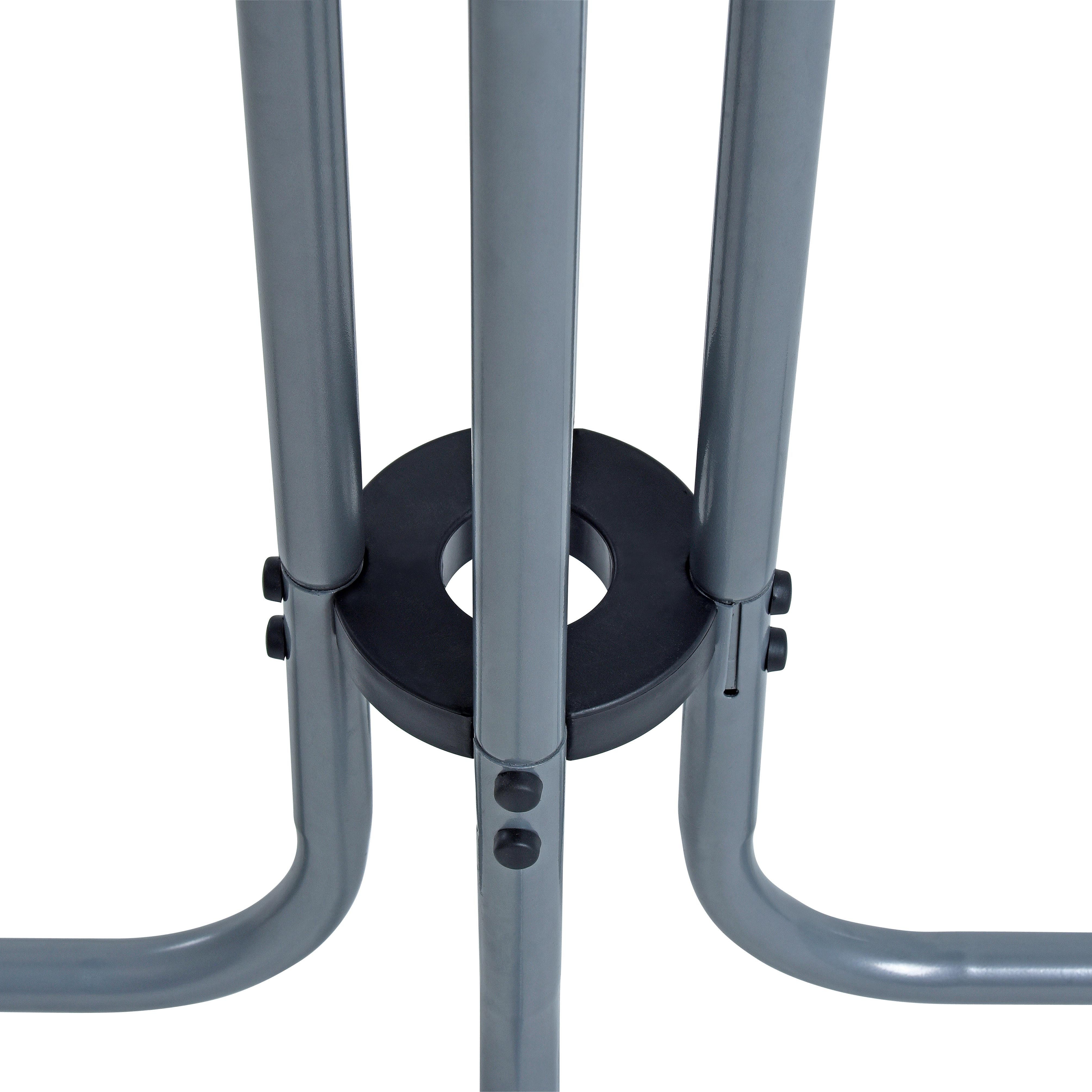 ESTEXO Gartentisch Stehtisch Bistrotisch Metall Garten Tisch Ø 70 cm Bartisch Grau inkl – Bild 4 von 5