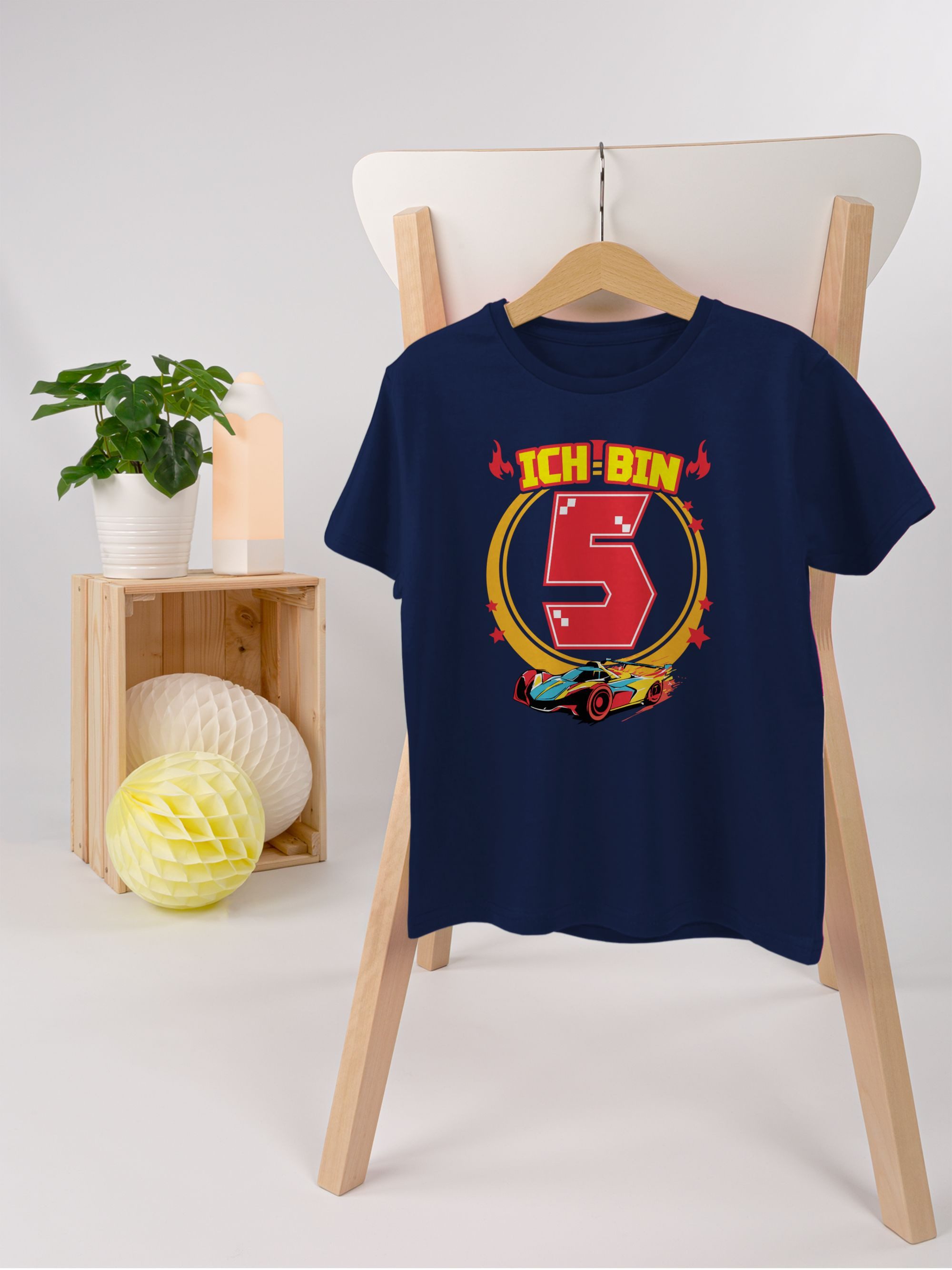 T-Shirt Ich bin 5 - Rennauto