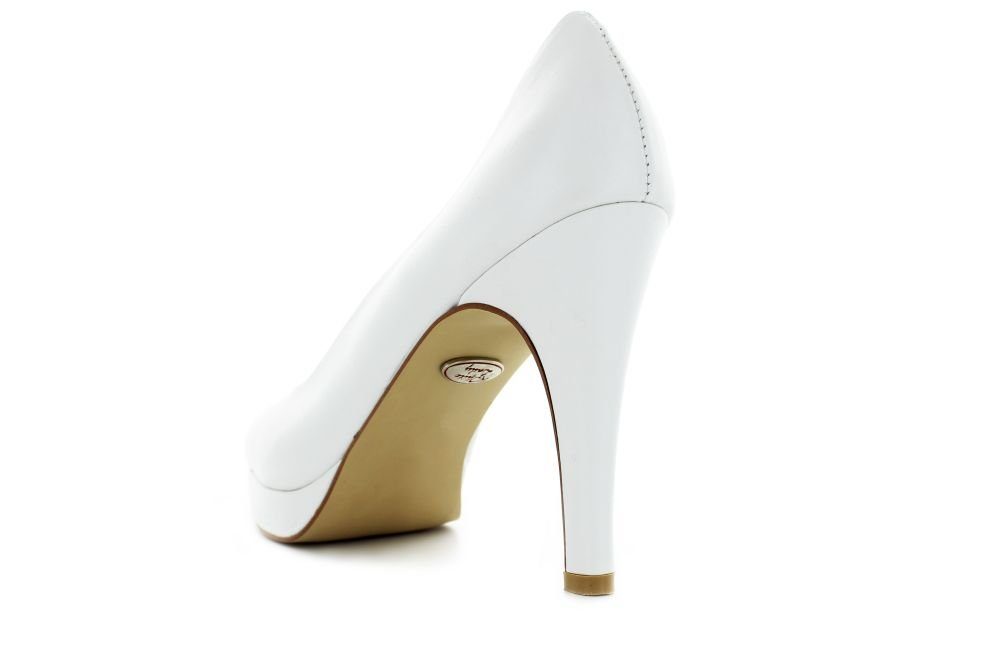 White Lady 278 Leder Plateau Brautschuhe High-Heel-Pumps