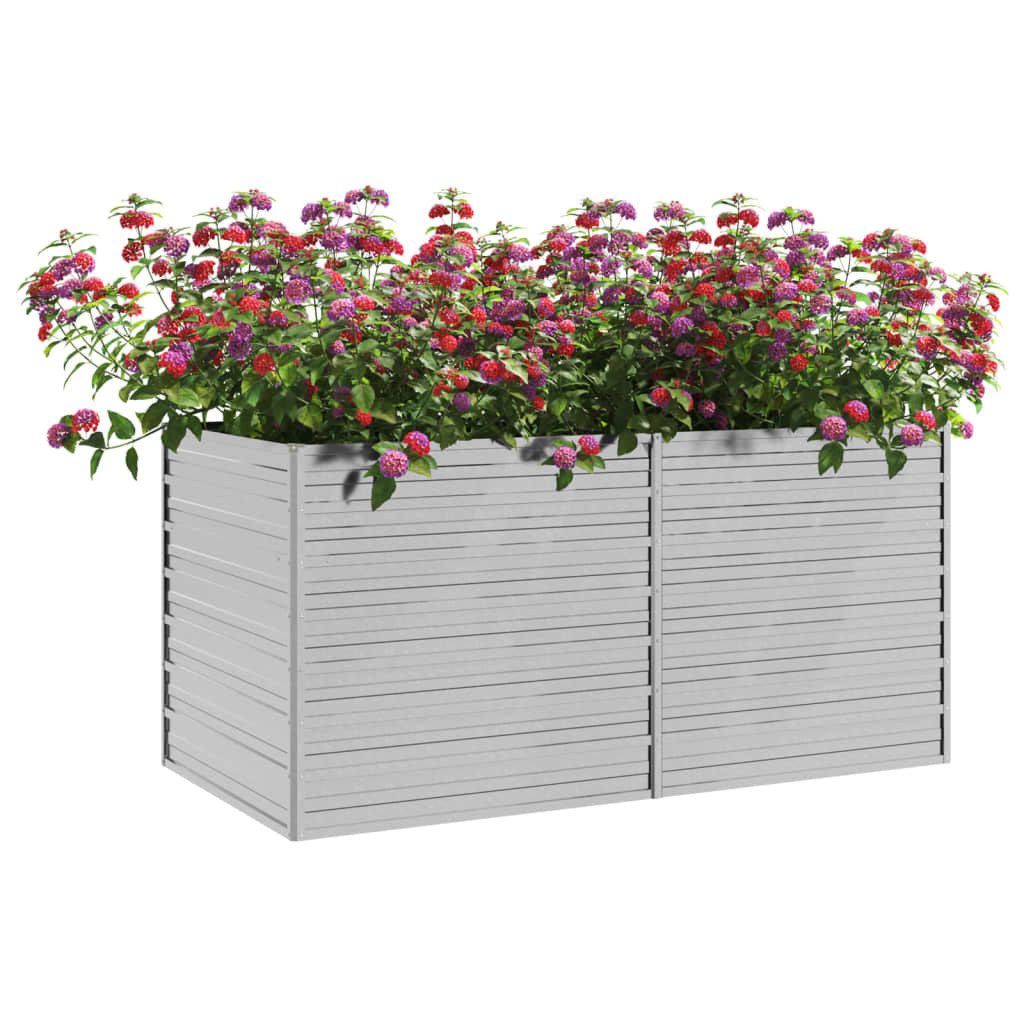 vidaXL Hochbeet 160 x 80 x 77 cm Hochbeet aus verzinktem Stahl 160x80x77 cm für Garten