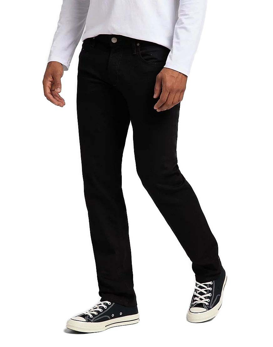 Black ZIP Jeanshose Straight-Jeans (L707HFAE) Clean FLY Lee® mit Stretch DAREN
