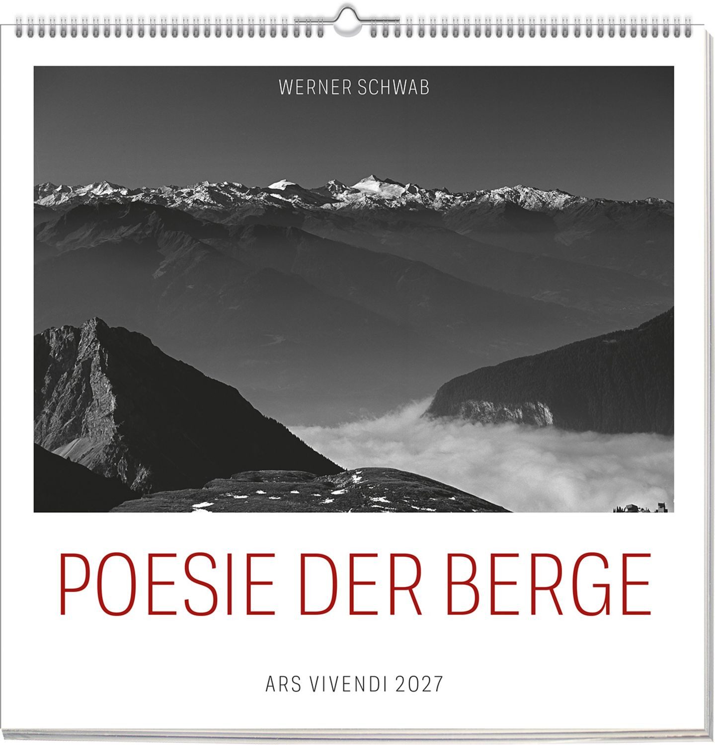 ars vivendi Wandkalender Poesie der Berge 2027