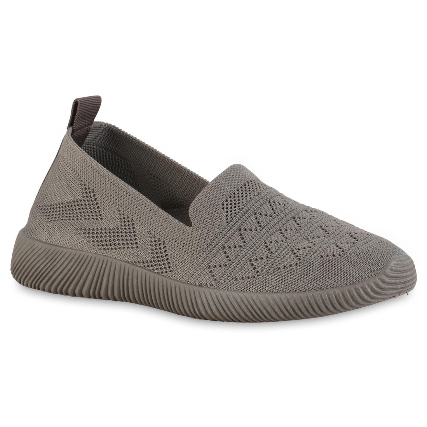 VAN HILL 840201 Laufschuh Damen Sportschuhe Slip Ons Sportliche Strick Prof günstig online kaufen