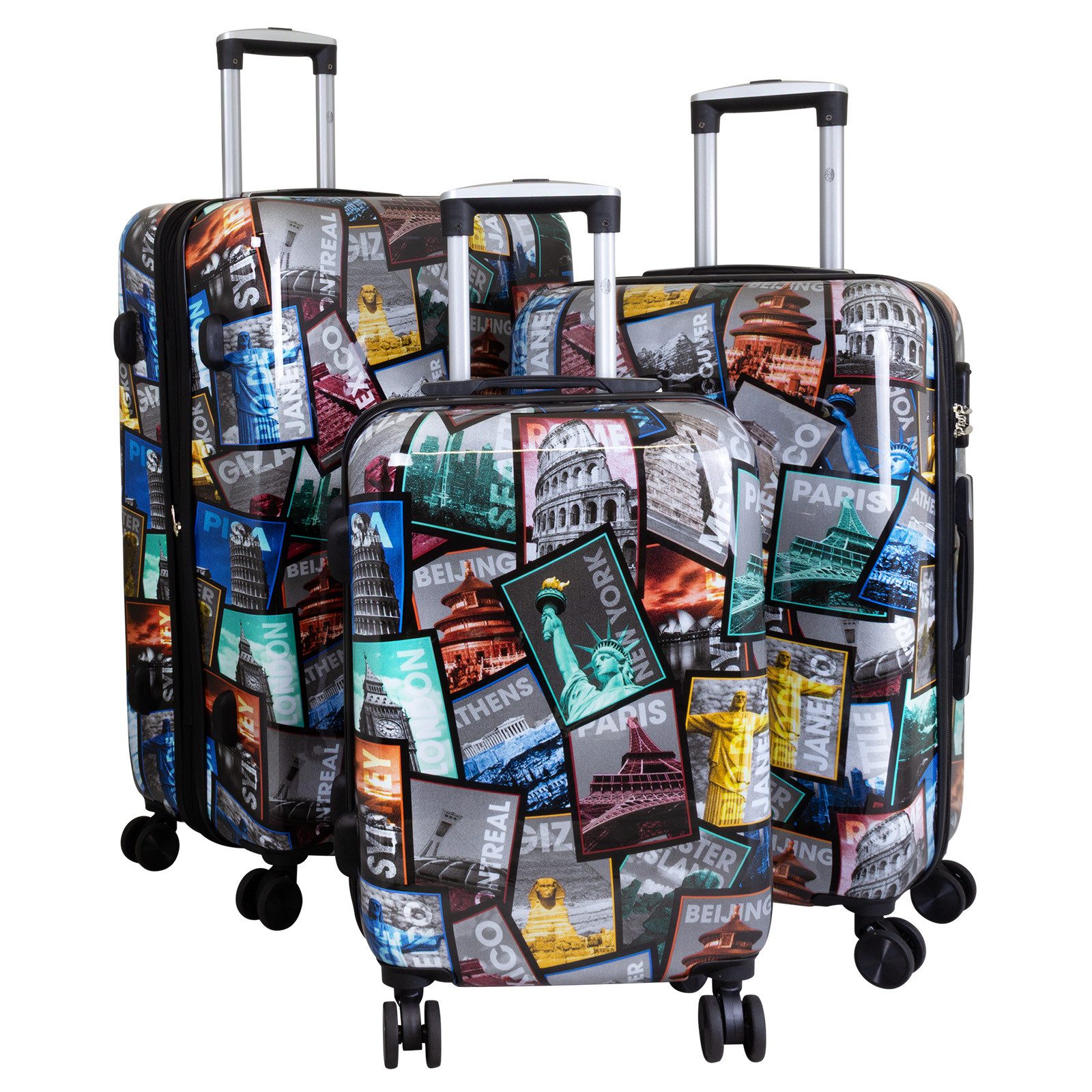 Trendyshop365 Hartschalen-Trolley City, bunter Koffer mit günstig online kaufen