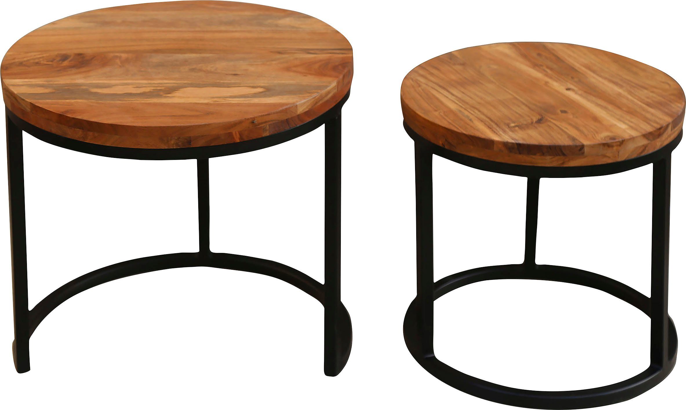 byLIVING Beistelltisch Selma, aus Massivholz, Zweisatztisch günstig online kaufen