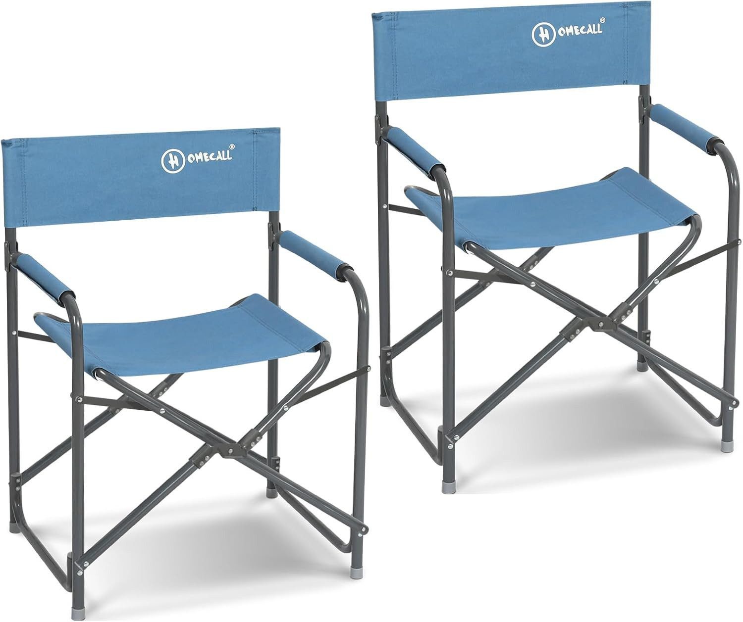 HOMECALL Regiestuhl Ultraleicht Klappstühle Faltbar Campingstuhl Gartenstuhl (Klappbare Rückenlehne, 2 St), bis 120kg, Rostfreier Aluminiumrahmen, Angenehme Polsterung