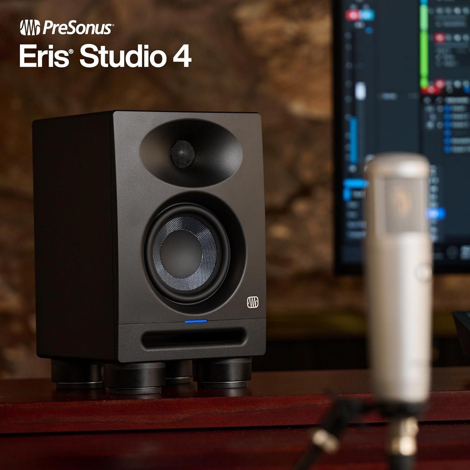 Presonus Presonus Eris Studio 4 Monitor-Box mit Klinkenkabel PC-Lautsprecher (Aktive Monitor-Box, 50 W, mit Klinkenkabel)