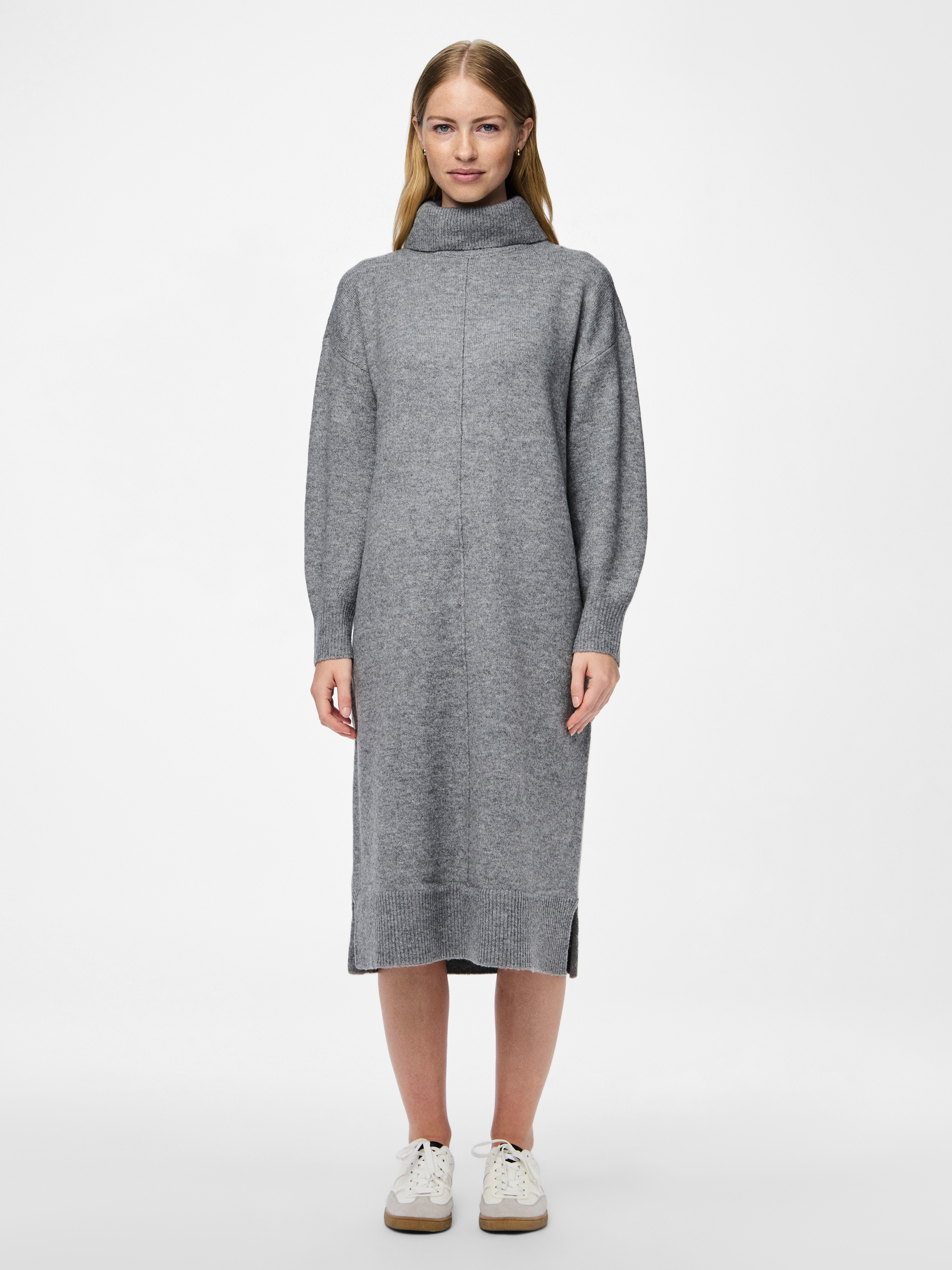 pieces Strickkleid PCMALOU LS ROLLNECK KNIT DRESS NOOS BC günstig online kaufen