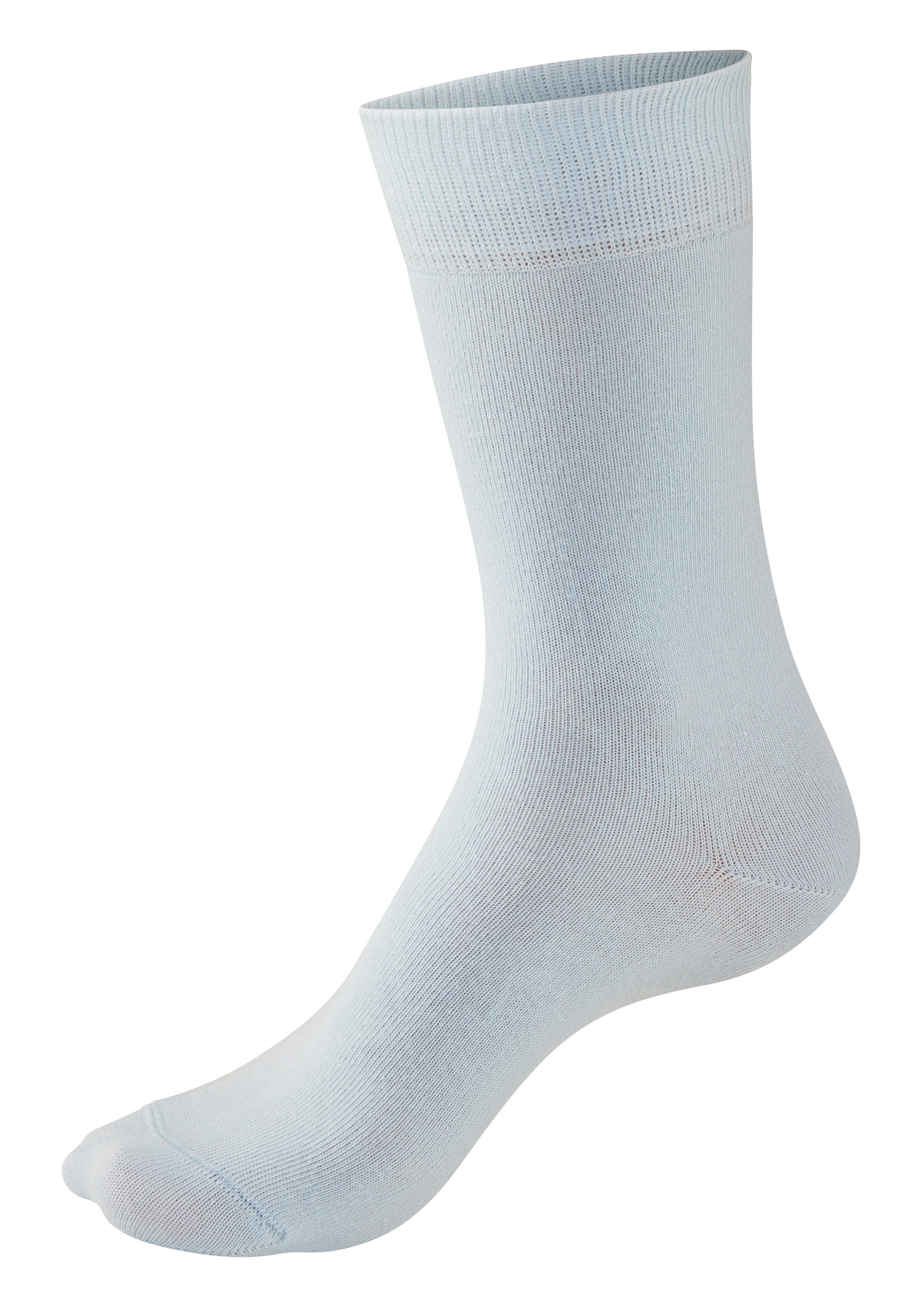 H.I.S Freizeitsocken Damen und Herren Atmungsaktiver Baumwollanteil; Business, Basic (Packung, 10-Paar, Gr. 35-38 bis 47-48) mit weichen Rippbündchen