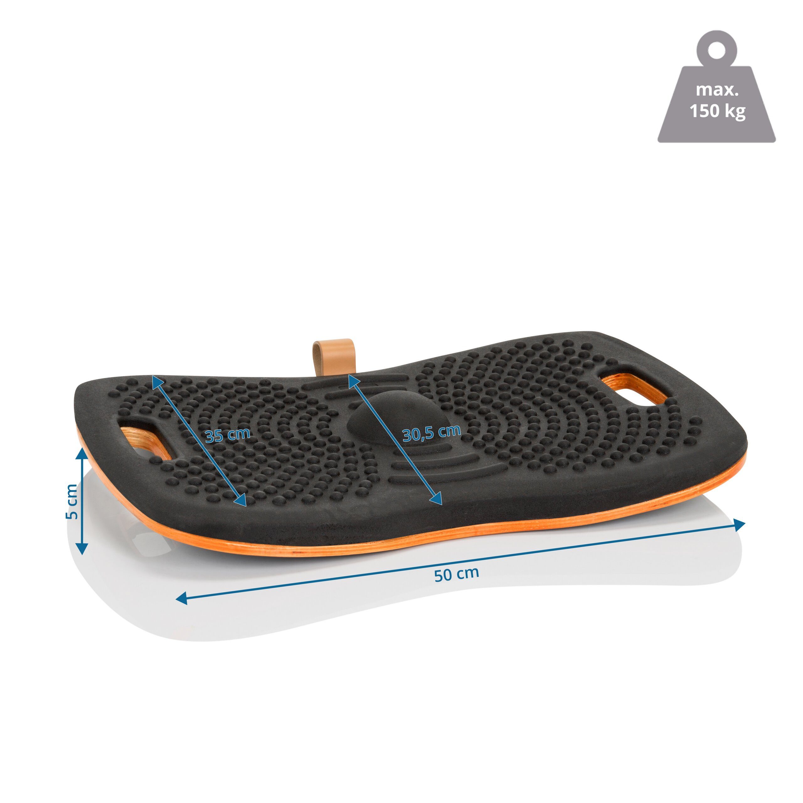 hjh OFFICE Balanceboard Balance Board Activ, Balancebrett inkl. praktischem Tragegriff