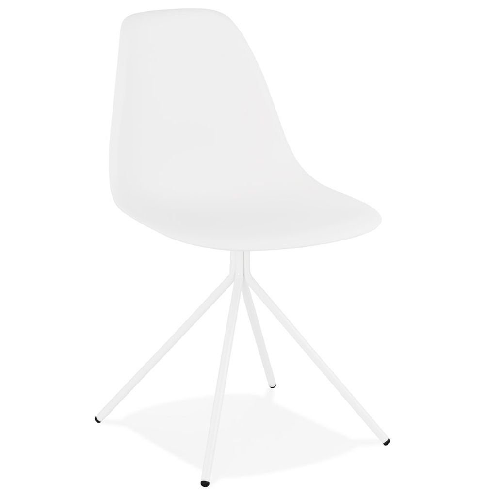 KADIMA DESIGN Esszimmerstuhl VIKTORIA Stuhl Plastic Polym Weiss (white) 46 x 50 Weiß
