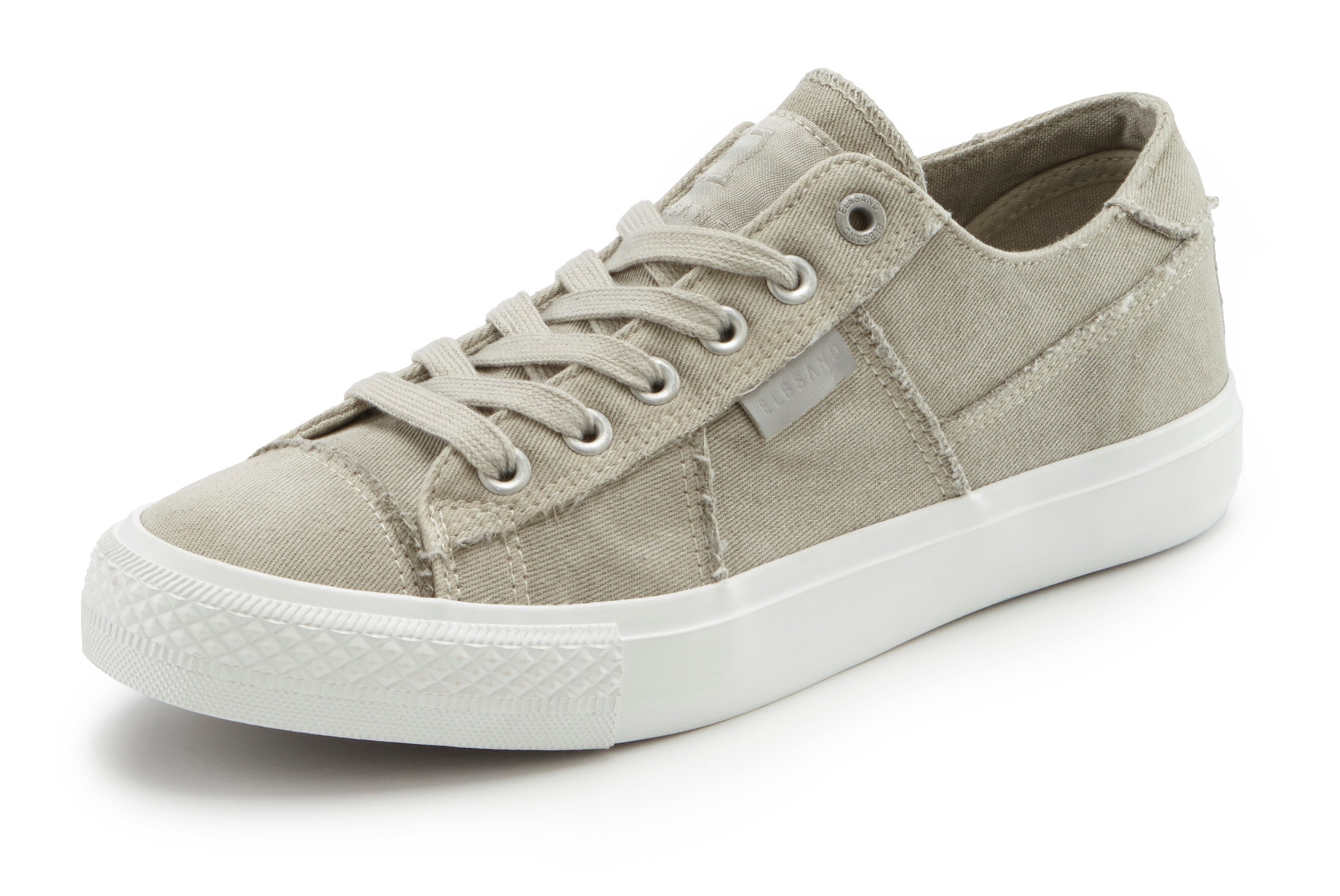 Elbsand Schnürschuh, Stoffschuhe, Textilschuhe, Turnschuh, Freizeitschuh Sneaker Schnürhalbschuh aus Textil in modernem Used-Look VEGAN