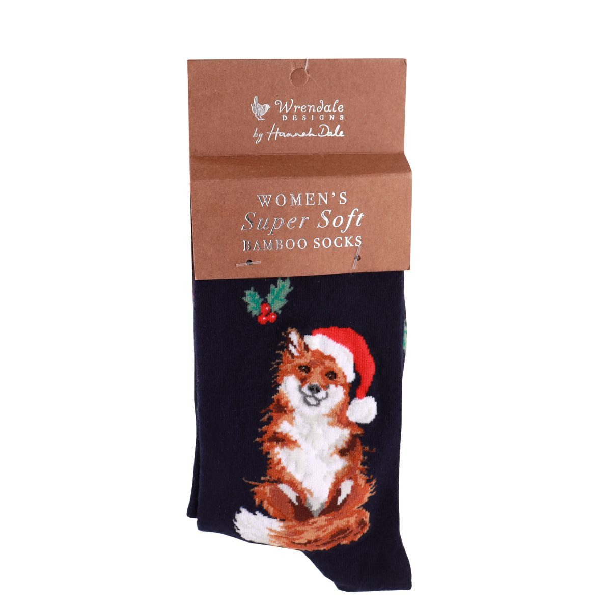 Wrendale Freizeitsocken Wrendale Designs Damen Socken Weihnachts-Fuchs 'Santa' (Paar)