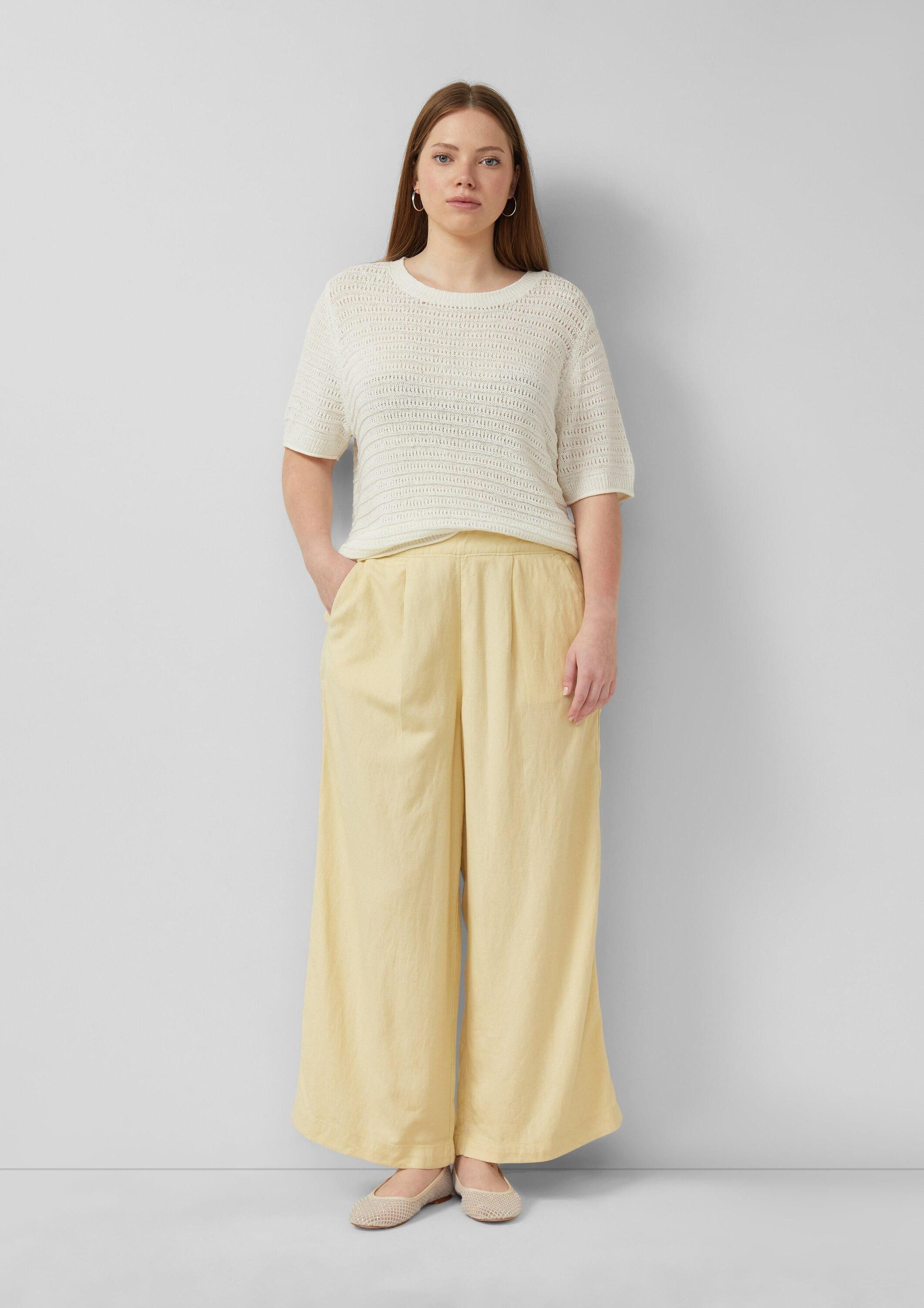 QS 7/8-Hose Hose Culotte aus Leinemix