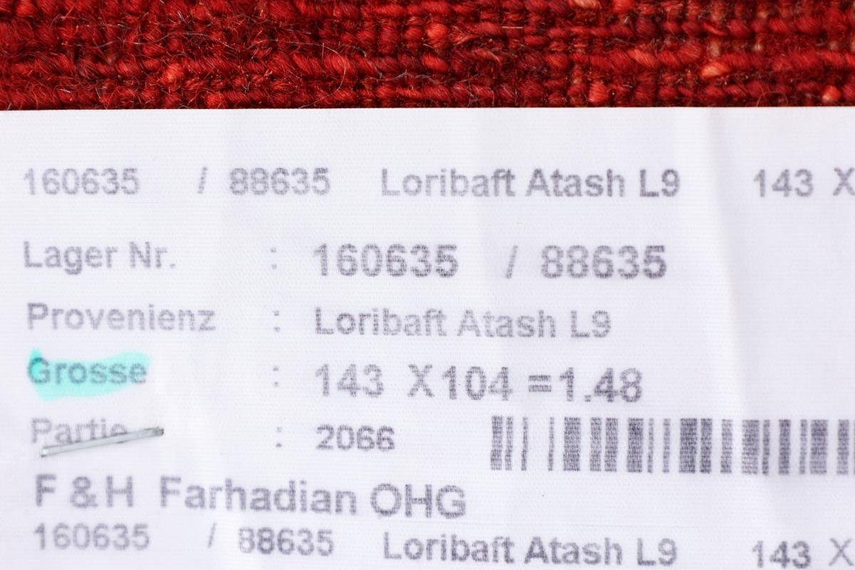 Perser Loribaft rechteckig, 12 Orientteppich Gabbeh Trading, 103x144 Handgeknüpfter Moderner, Höhe: mm Nain Atash