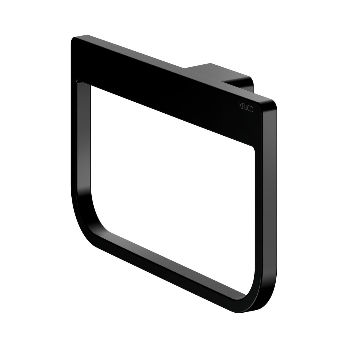 Keuco Handtuchstange ROSE, zum Kleben und Schrauben, 24 cm, schwenkbar, schwarz matt