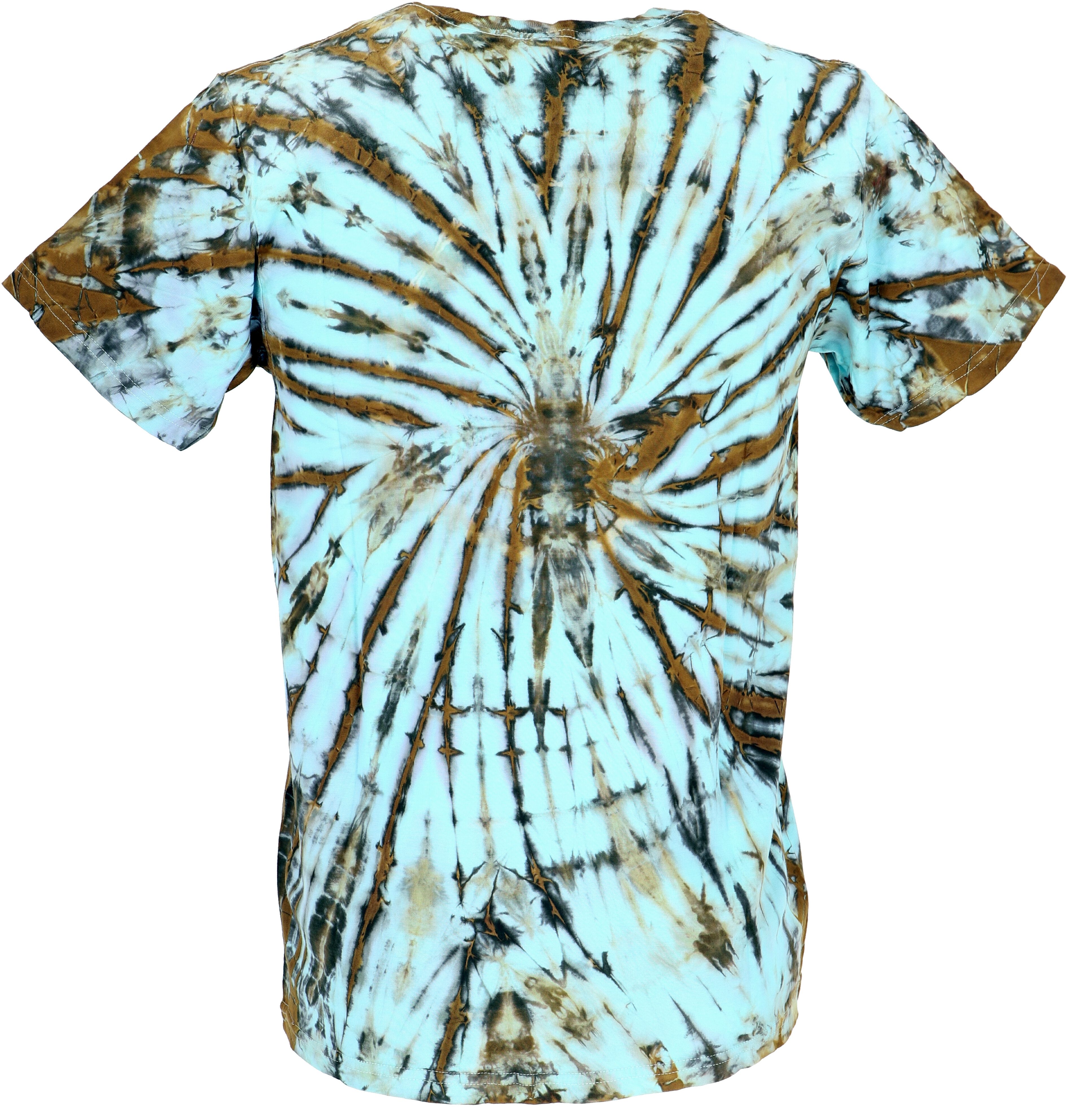 Guru-Shop T-Shirt Batik T Shirt, Herren Kurzarm Tie Dye Shirt -.. alternative Bekleidung, Handarbeit, Hippie, Festival, Goa Style