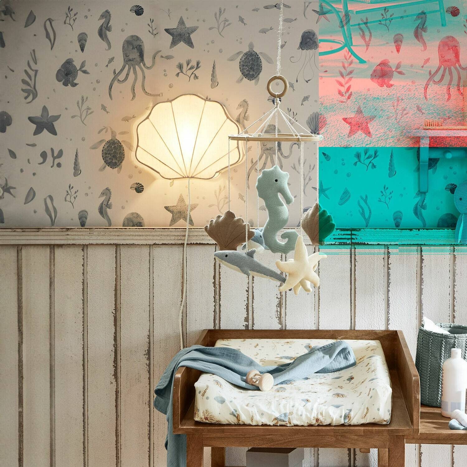 Mirabeau Wandleuchte Wandlampe Vellaro beige – Bild 5 von 5