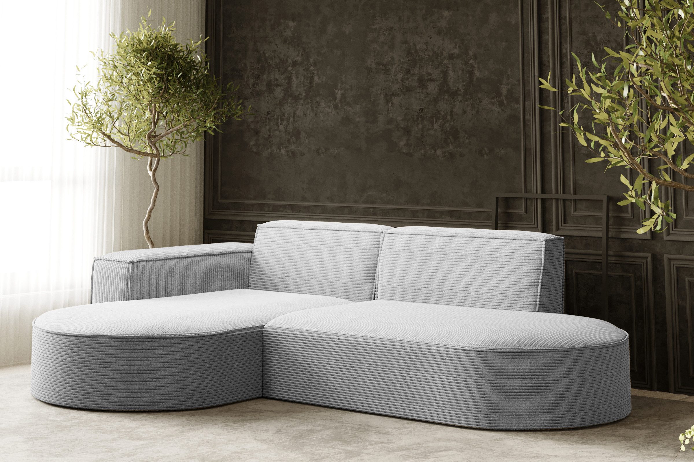 Kaiser Möbel Ecksofa Designer MODENA STUDIO L stoff Cord, Ecksofa, Cord Sof günstig online kaufen