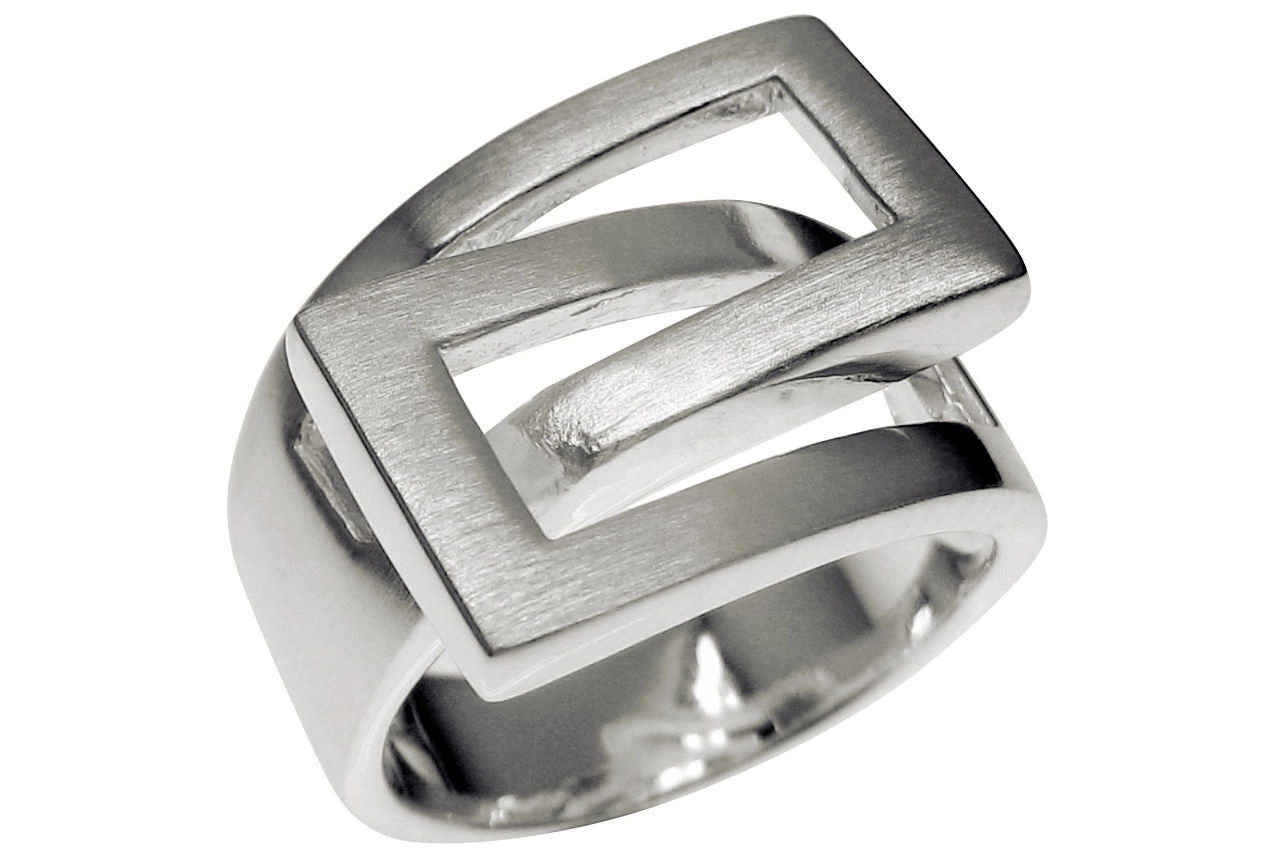 SILBERMOOS Silberring XL Ring "Ineinander umschlungen", 925 Sterling Silber