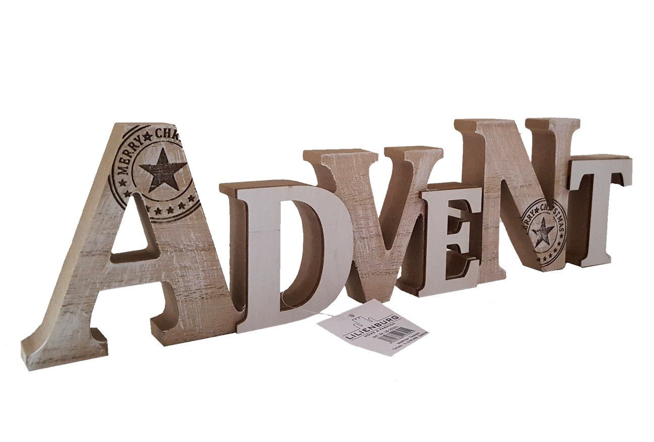 LB H&F Lilienburg Deko-Schriftzug LB H&F Schriftzug Advent Weihnachtsdeko A günstig online kaufen