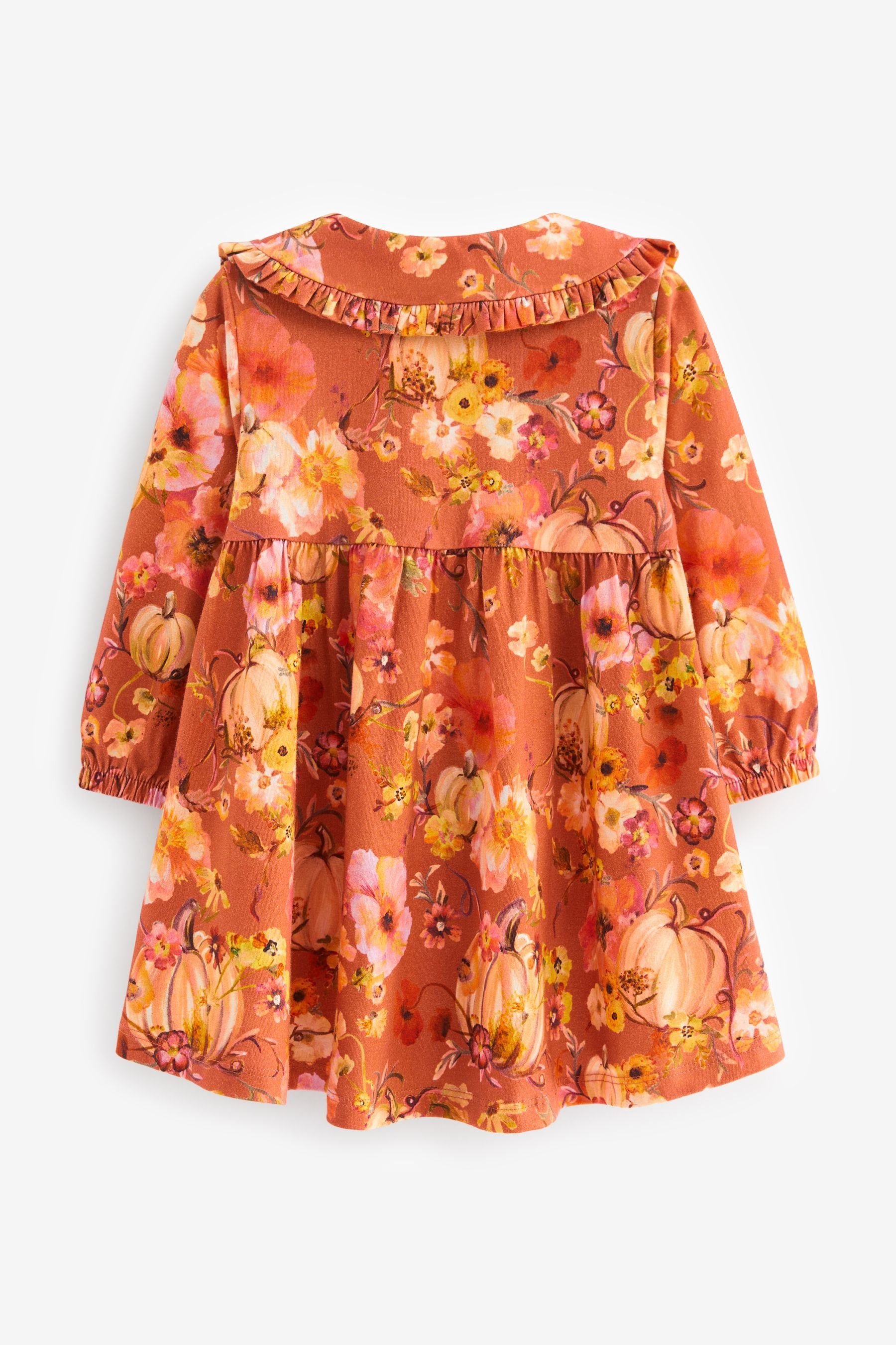 Kleid Langärmeliges Next Jerseykleid Print Pumpkin (1-tlg)